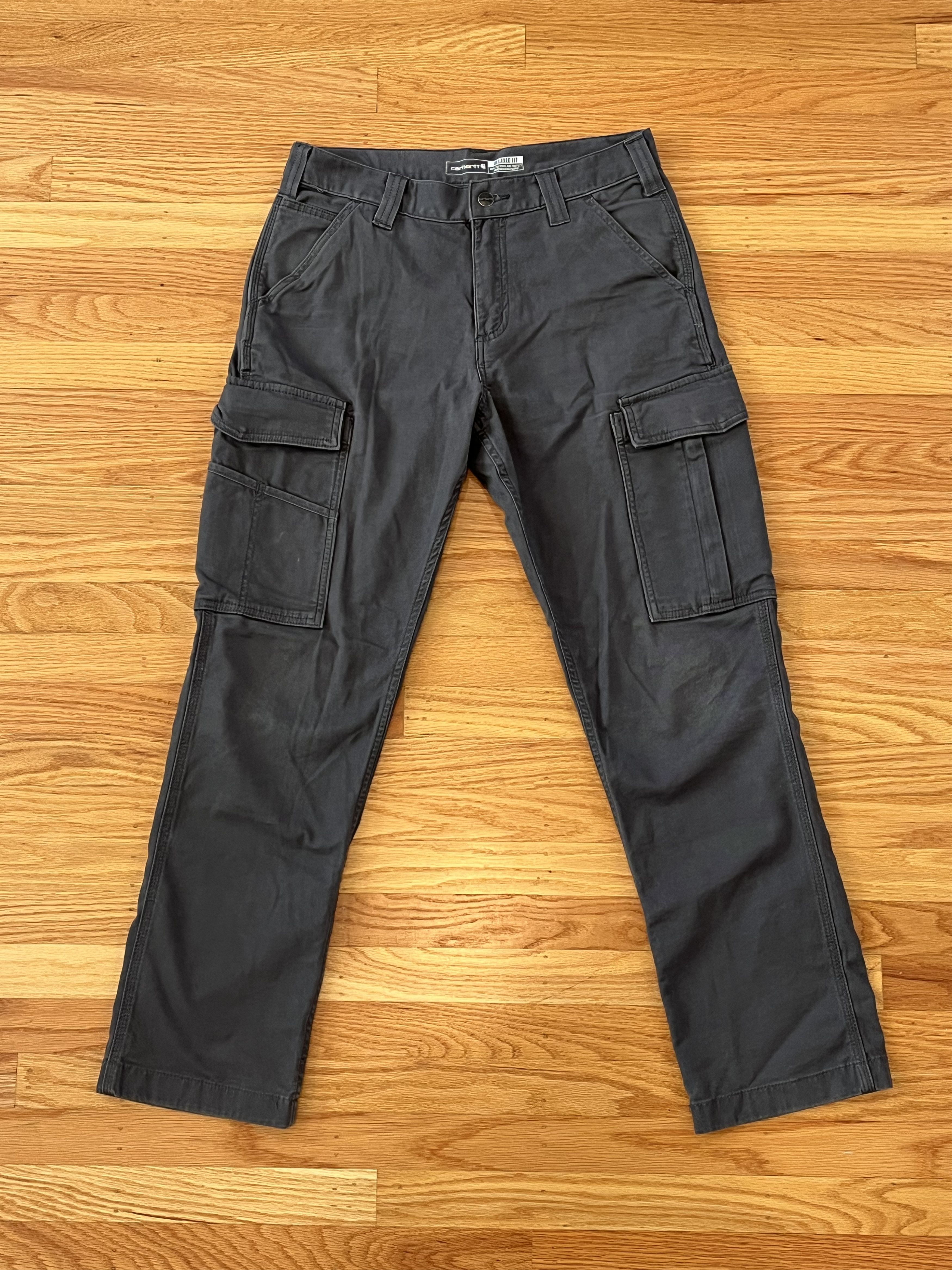 Carhartt Relaxed Fit Gray Cargo Pant Size US 31 - 1 Thumbnail