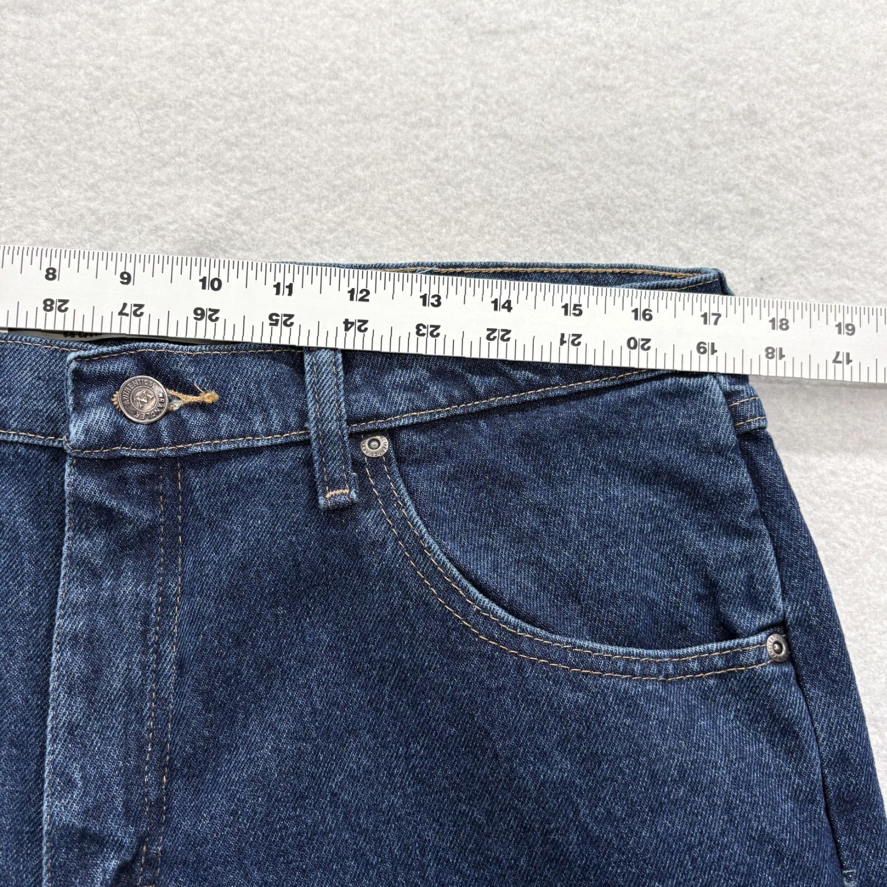 Wrangler Wrangler Jeans Mens 34x30 Blue Dark Wash Relaxed Straight Denim Pants Size US 34 / EU 50 - 5 Thumbnail