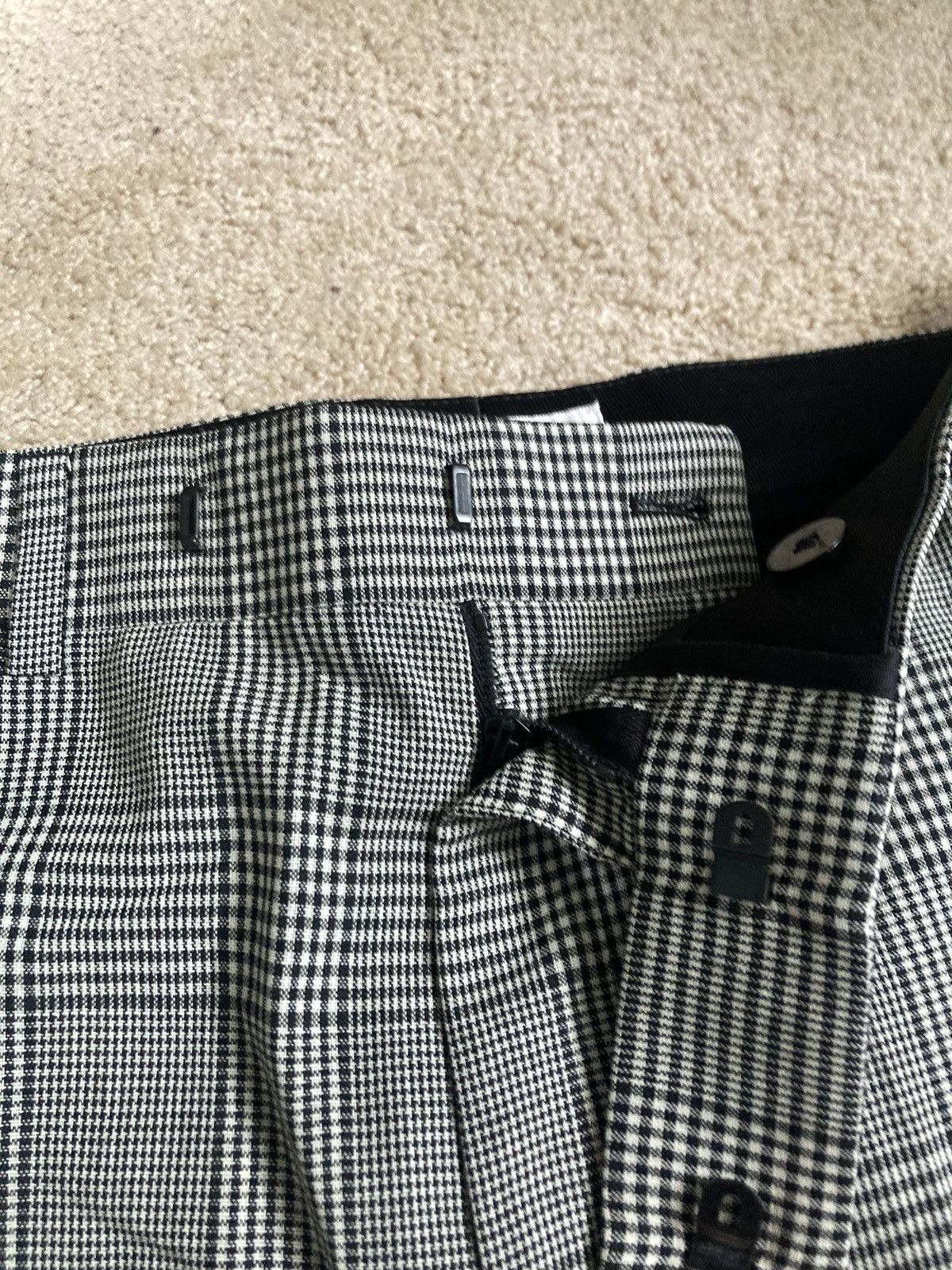 Celine × Hedi Slimane New SS23 Celine Prince of Wales Plaid Pattern Flare 2023 90s Size US 30 / EU 46 - 4 Thumbnail