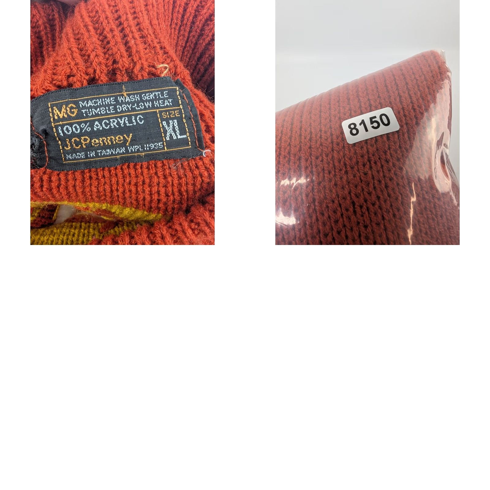 Vintage VINTAGE J. C. Penney Men’s XL Nordic Fair Isle Sweater Rust Orange Mock Neck Pullover Skiing Knits Womens Mens Boys Girls Size US XL / EU 56 / 4 - 8 Thumbnail