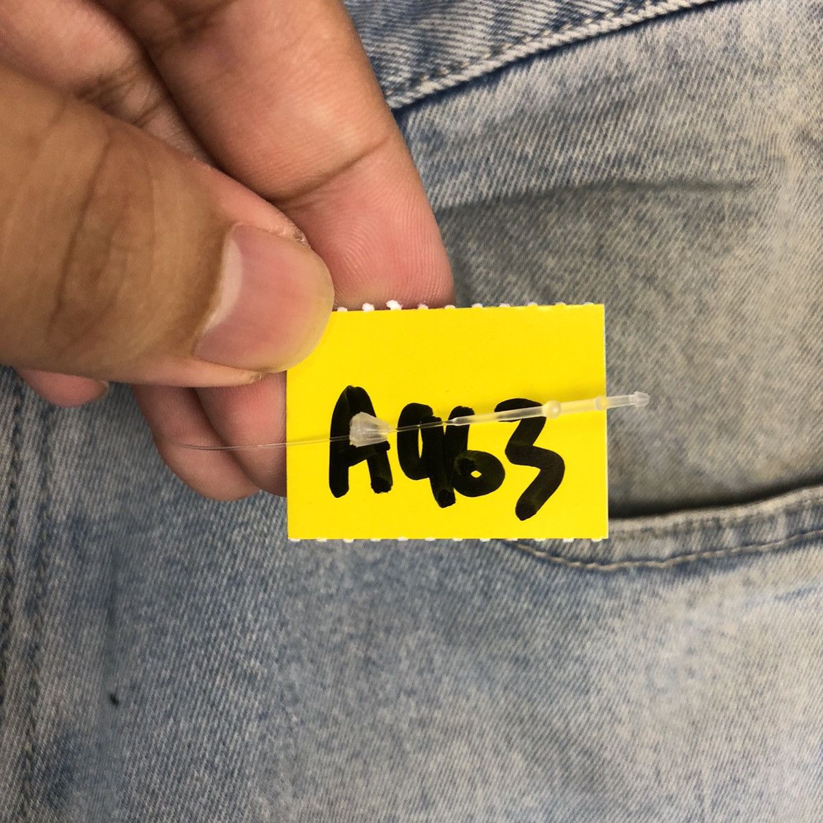 Japanese Brand Style Basic Blue Distressed vintage Denim Pants #A963 Size US 32 / EU 48 - 13 Thumbnail