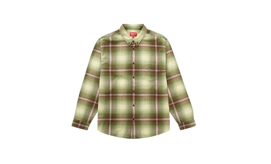Supreme Supreme Shadow Plaid Flannel Shirt in Green - Large | Grailed