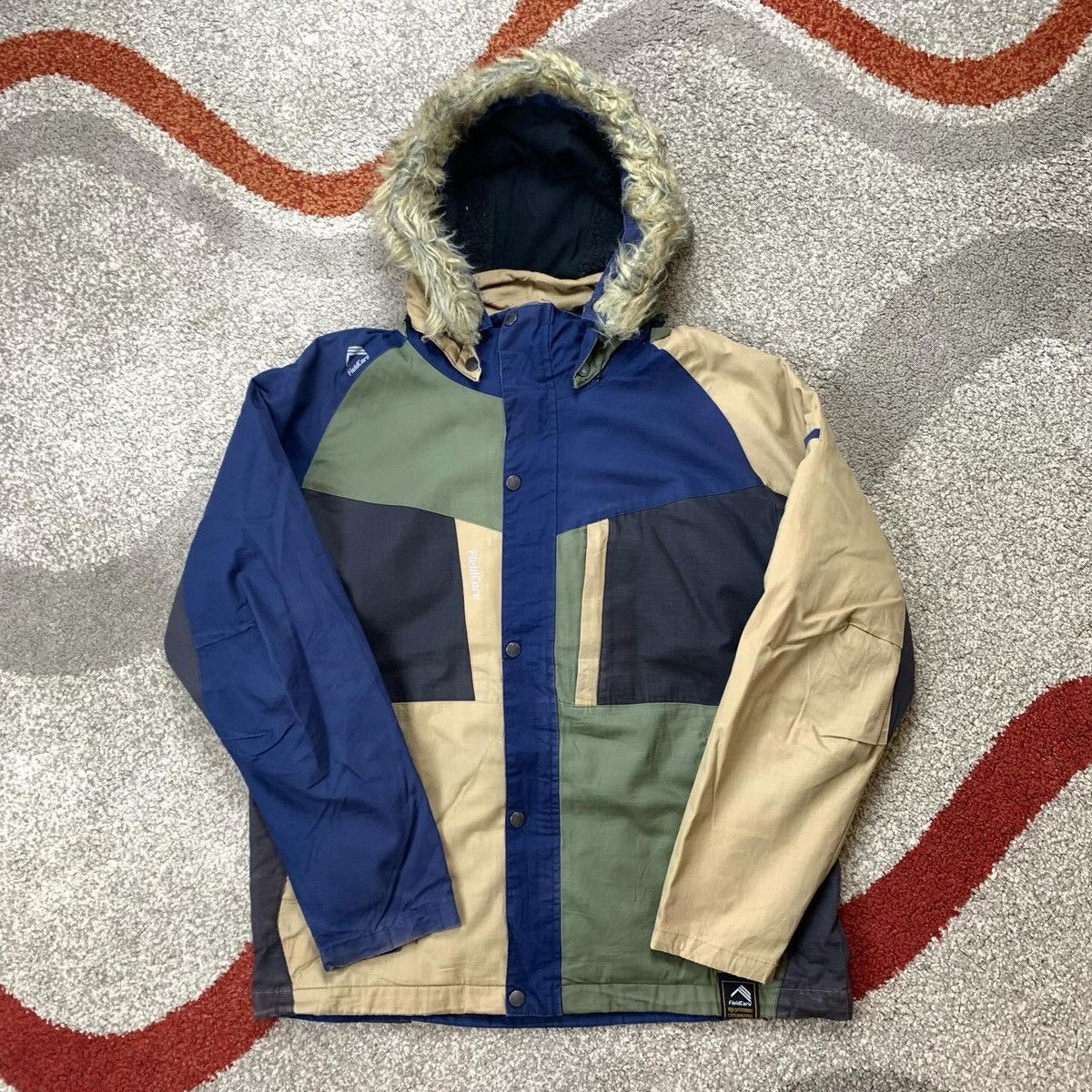 Japanese Brand Japanese Brand FIELDCORE Faux Fur Hooded Jacket Multi Color Size US L / EU 52-54 / 3 - 2 Thumbnail