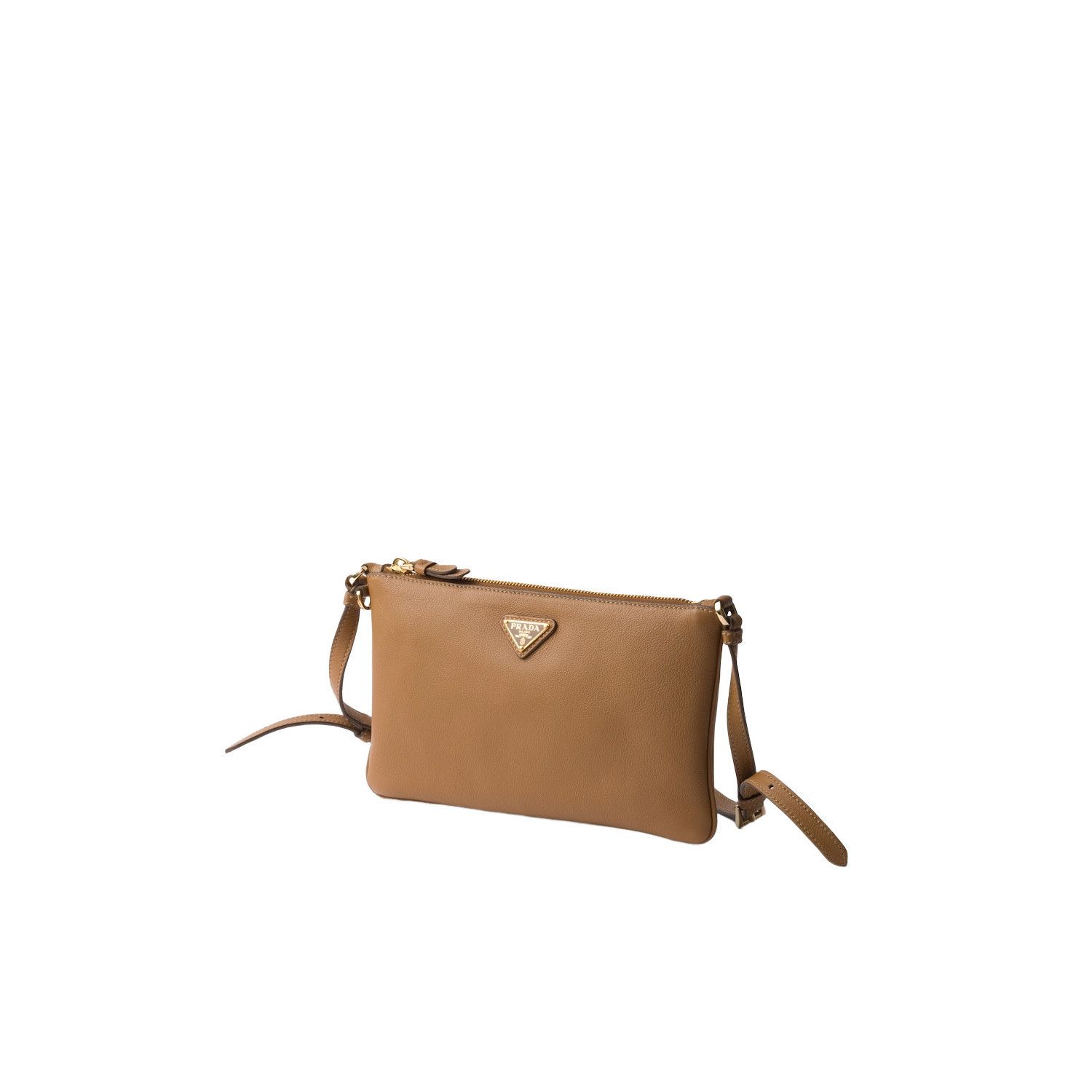 Prada PRADA $1750 Caramel Leather Pouch New And Authentic Size ONE SIZE - 2 Thumbnail