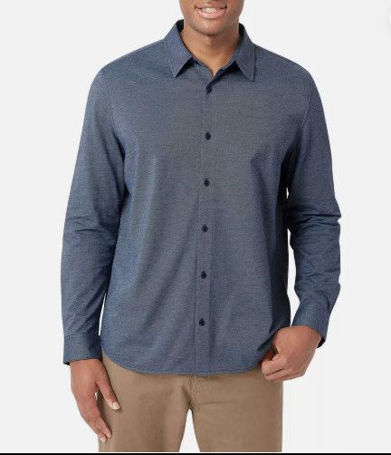 DKNY DKNY Men's Knit Button-Up Shirt SZ L Size US L / EU 52-54 / 3 - 1 Thumbnail