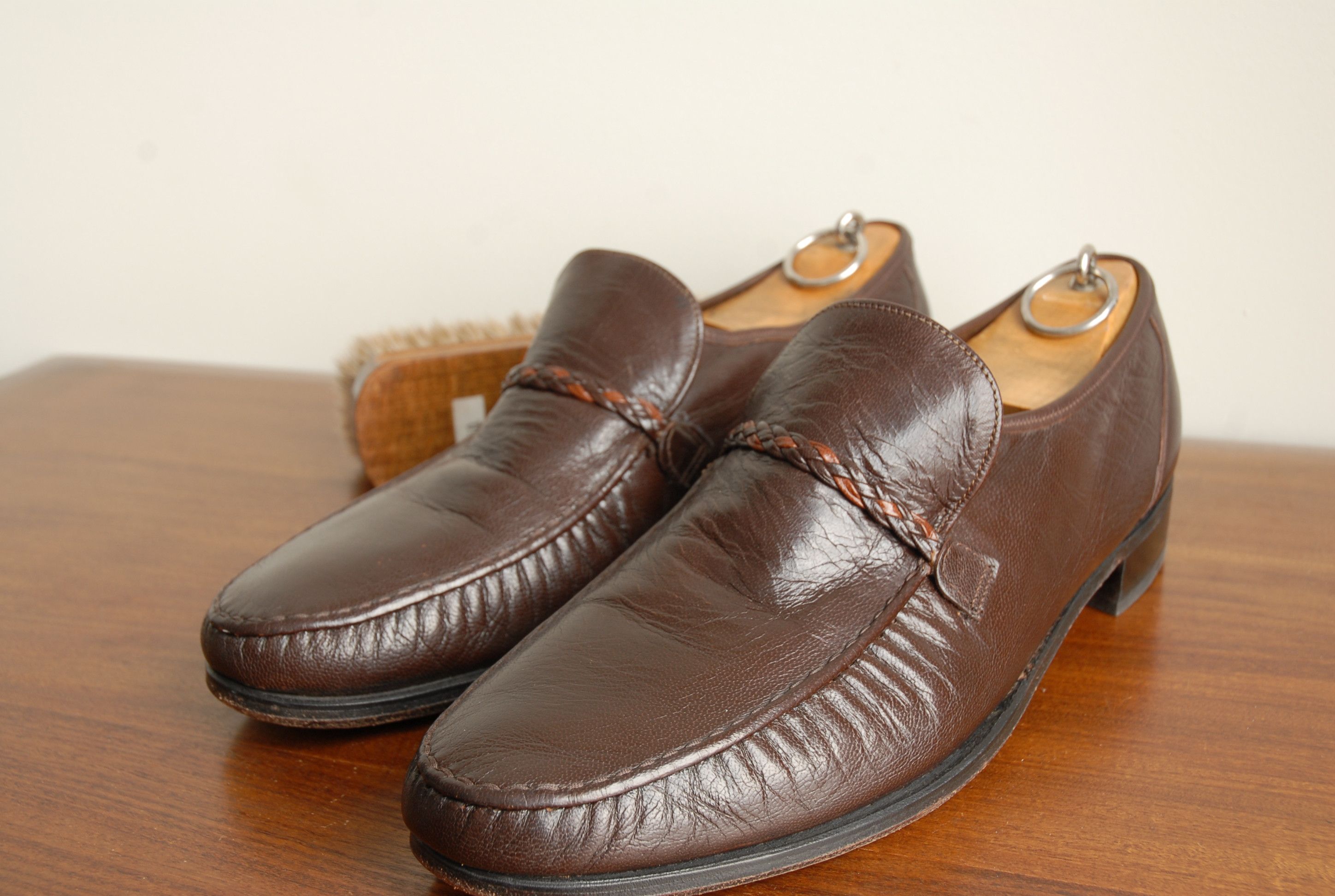 Florsheim × John McHale Brown soft leather loafer Size US 11.5 / EU 44-45 - 3 Thumbnail