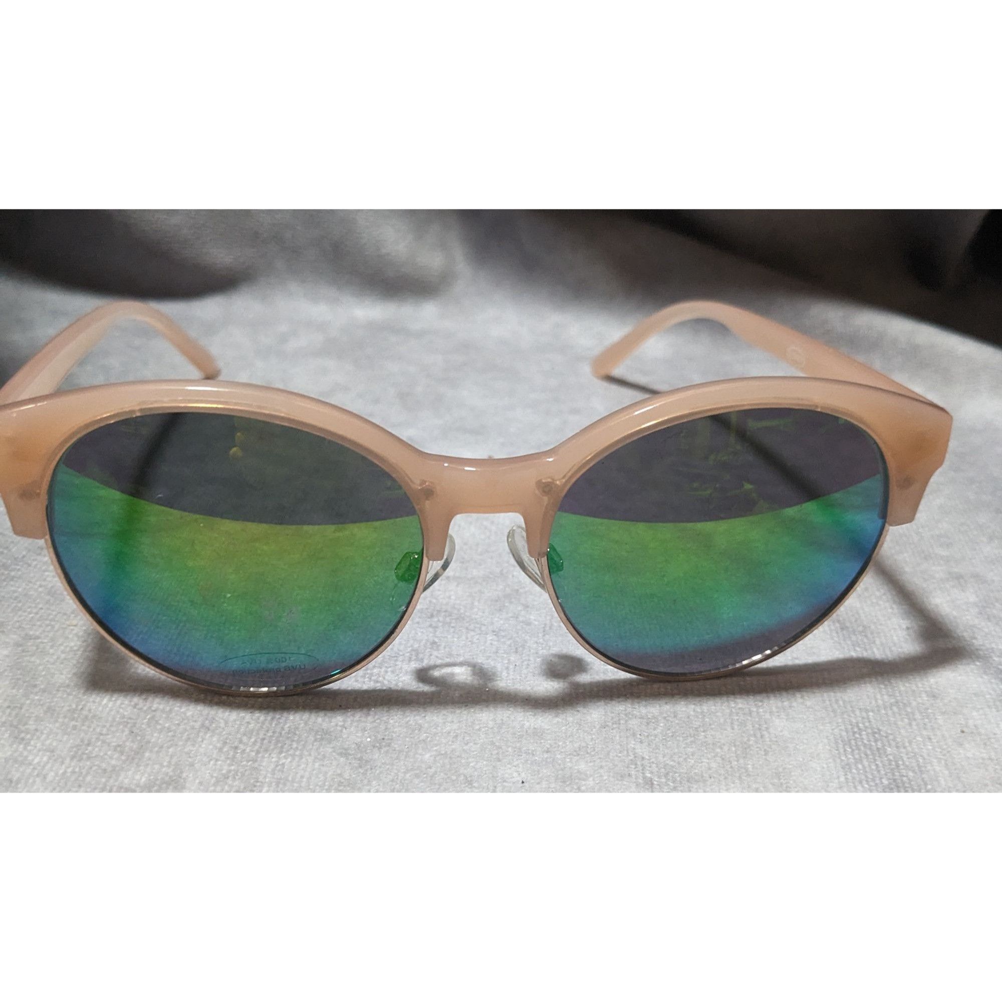 Old Navy Old Navy Pink Half Frame Mirror Sunglasses Size ONE SIZE - 1 Thumbnail