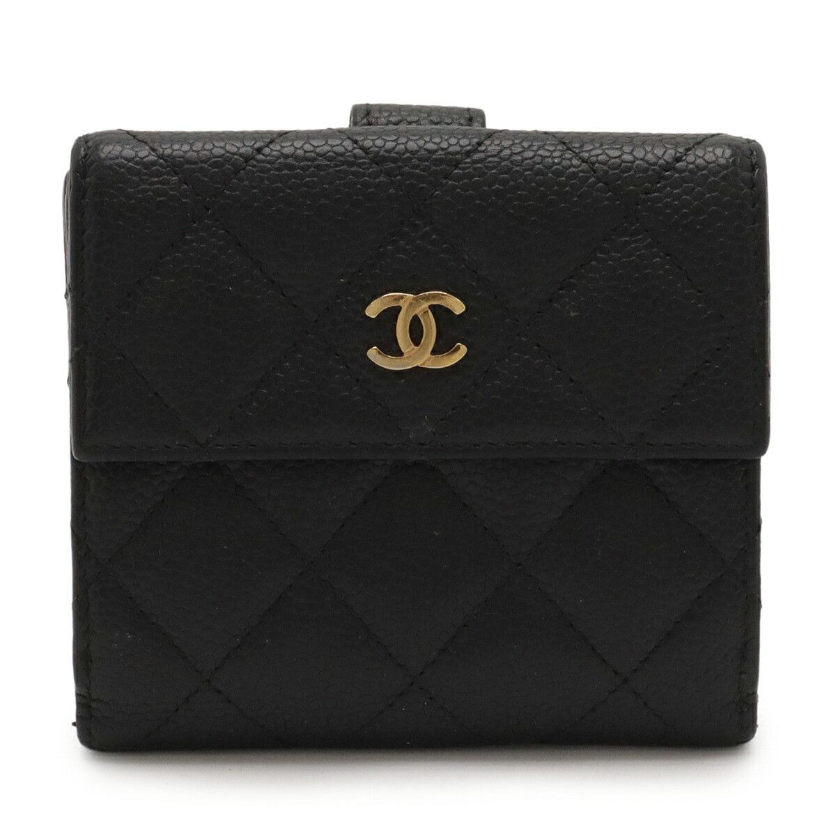 Chanel Chanel Chanel Matelasse Caviar Skin Bifold Wallet Leather Short Wallet A48980 DUTY FREE for USA Size ONE SIZE - 1 Thumbnail