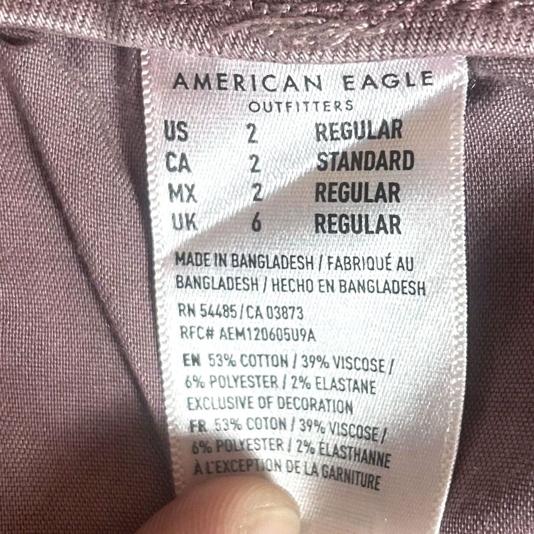 American Eagle Outfitters American Eagle Outfitters Next Level Stretch Jegging Jeans Women's Size 2 Red Low Rise Slim 4-Pocket Denim Mid/City College Logo Embroidered Size 26" / US 2 / IT 38 - 5 Thumbnail