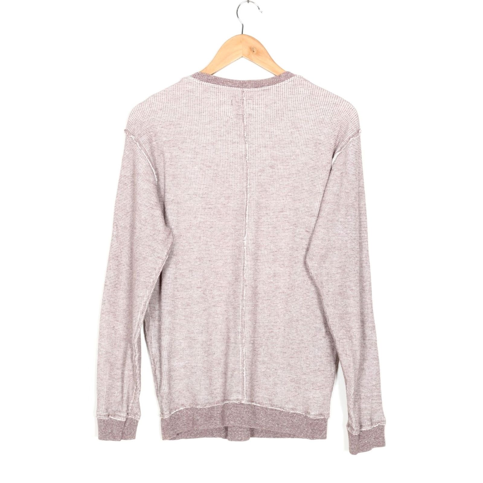 Diesel DIESEL Sweatshirt Men Size S Waffle Knit Round Neck Cardigan Logo White Brown - Men's Sweatshirt S Size US S / EU 44-46 / 1 - 3 Thumbnail