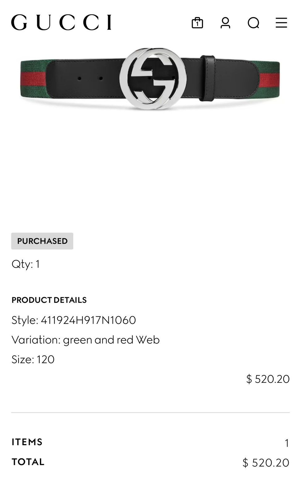 Gucci Gucci green and red web belt Size 38 - 10 Thumbnail