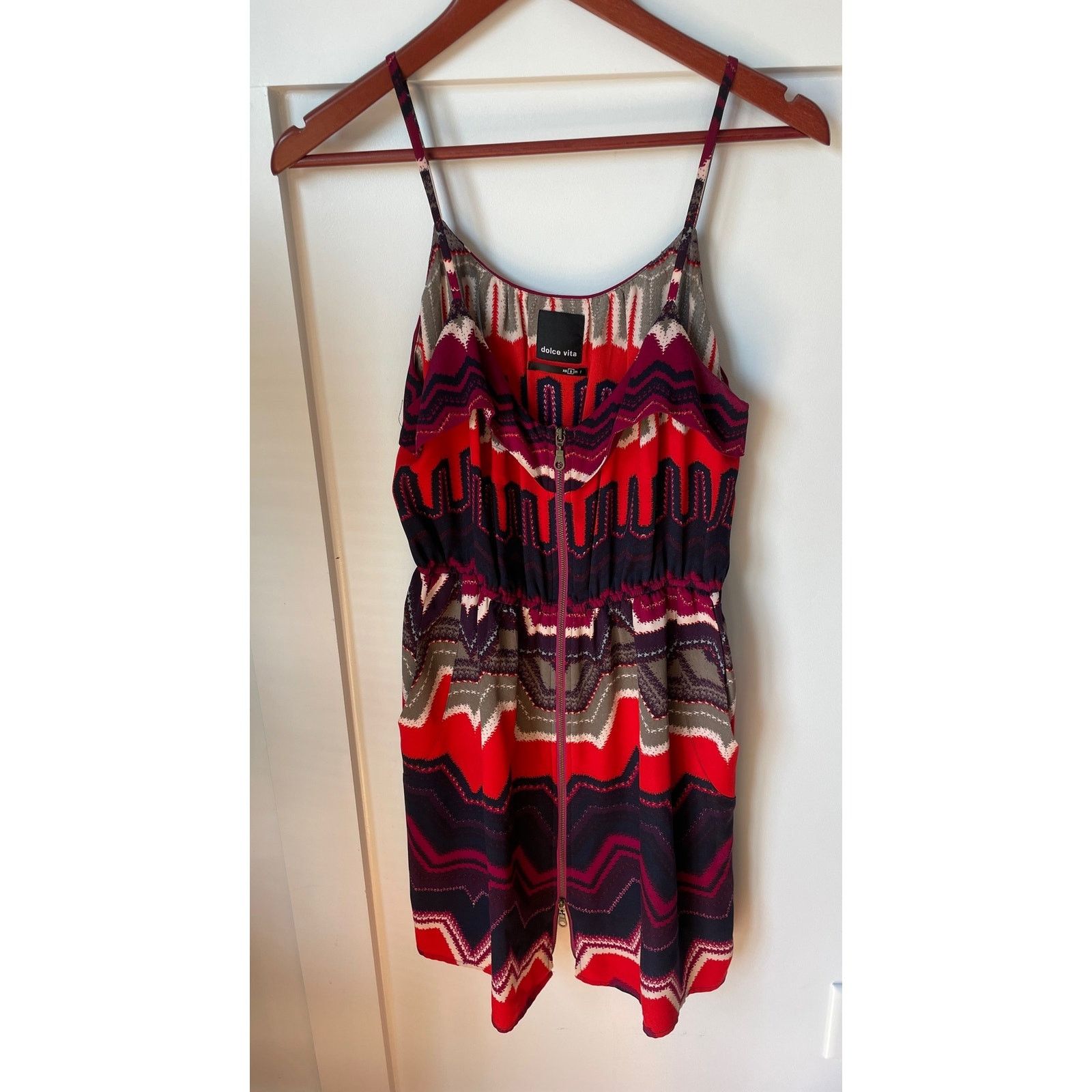 Dolce Vita Dolce Vita 100% Silk Exposed Zipper Front Mini Dress, S Size S / US 4 / IT 40 - 1 Thumbnail