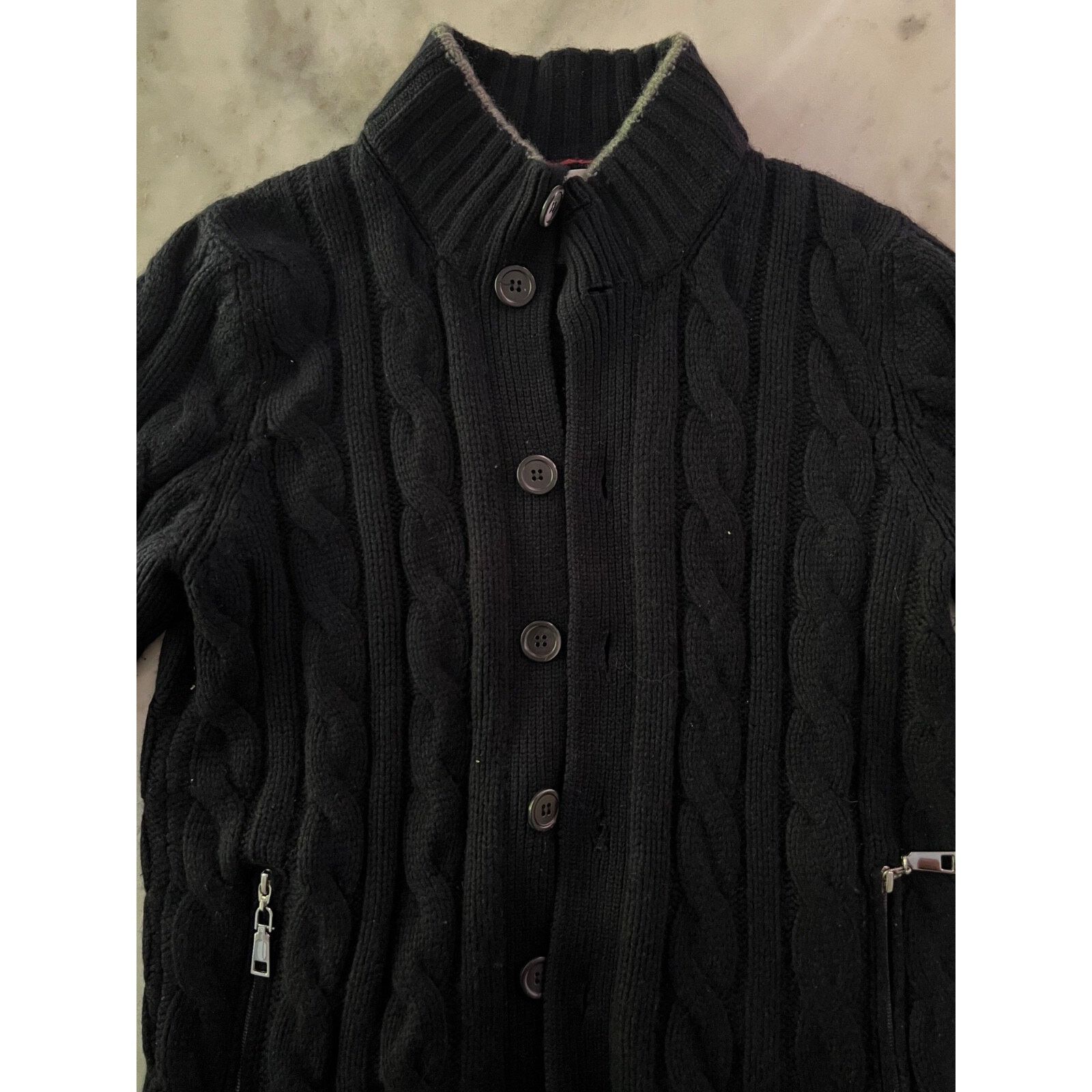 Brunello Cucinelli $3850 Brunello Cucinelli 100% Cashmere Chunky Navy Blue IT50 Size US M / EU 48-50 / 2 - 2 Thumbnail