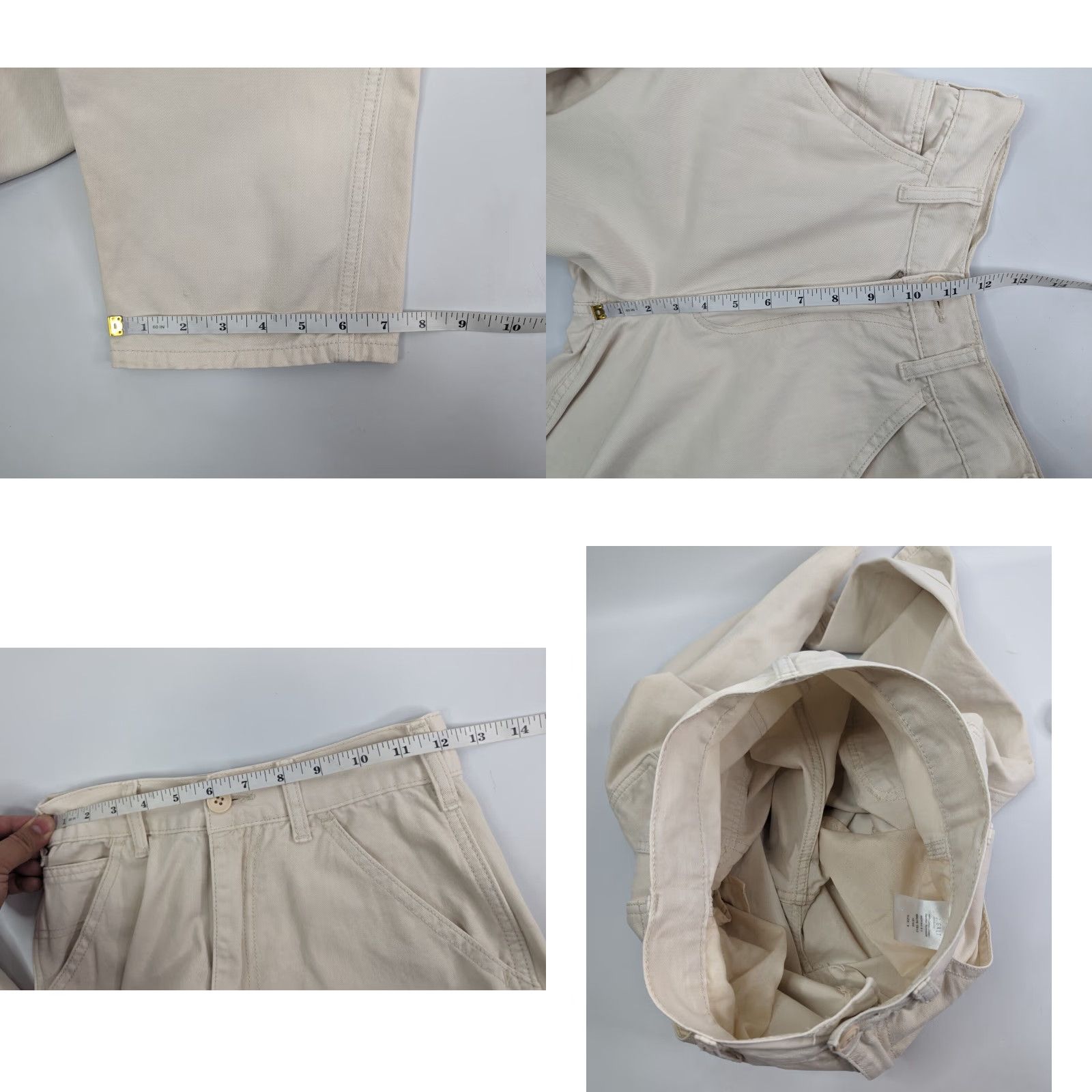Vintage VINTAGE J. Galt Beige Carpenter Pants Womens Size Small John Galt Size 28" / US 6 / IT 42 - 8 Thumbnail