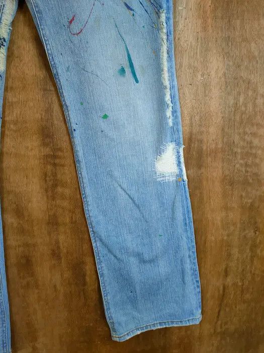 Japanese Brand Exhibitionist Japan distressed sashiko denim #46-754DLL Size US 30 / EU 46 - 6 Thumbnail