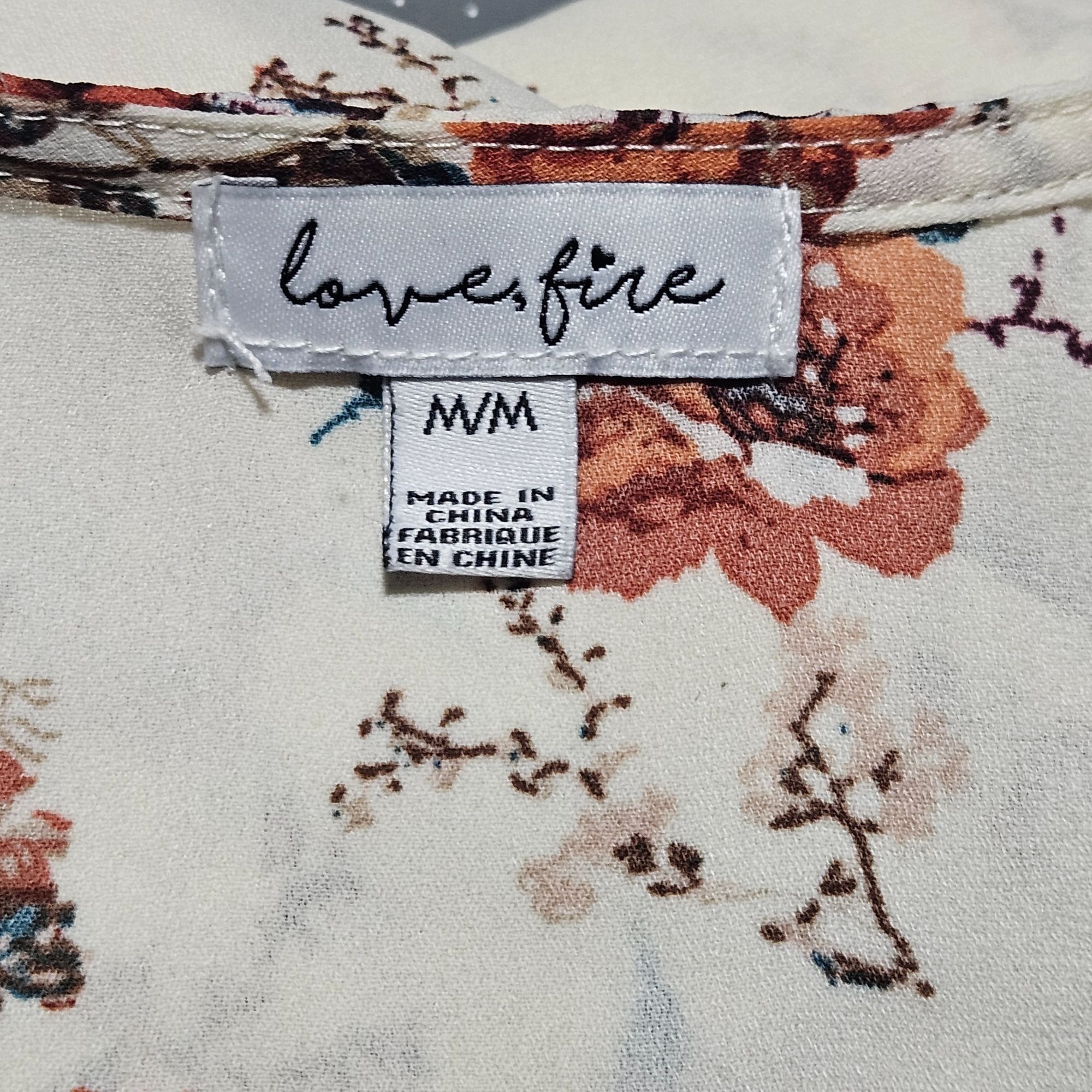 Other Love, Fire Women Floral Cropped Top Med Y2K Revival Fairy Gr Size M / US 6-8 / IT 42-44 - 4 Thumbnail
