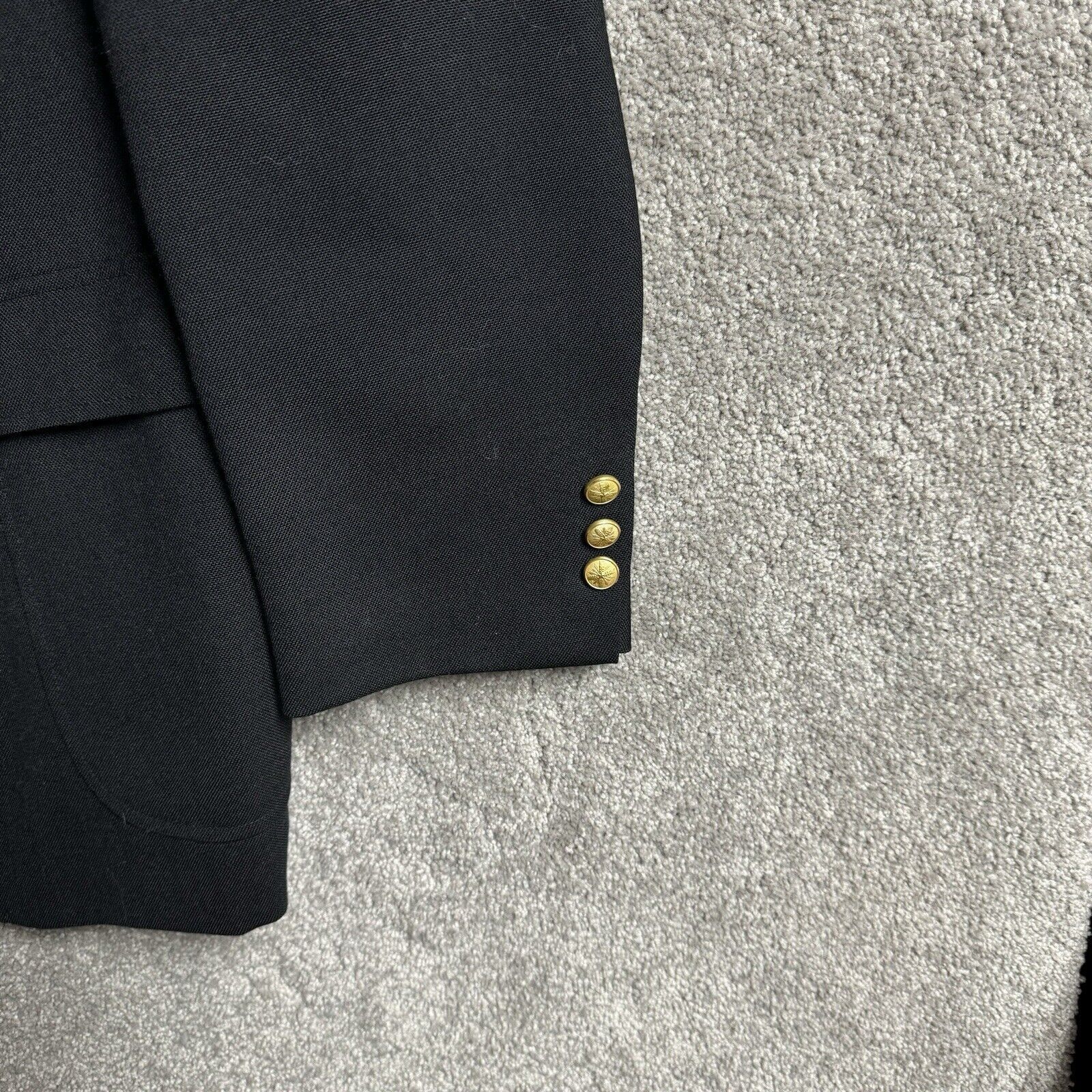 Other Vintage Mens Blazer 44 Gold Buttons Classic Tailored Office Size 44R - 4 Thumbnail