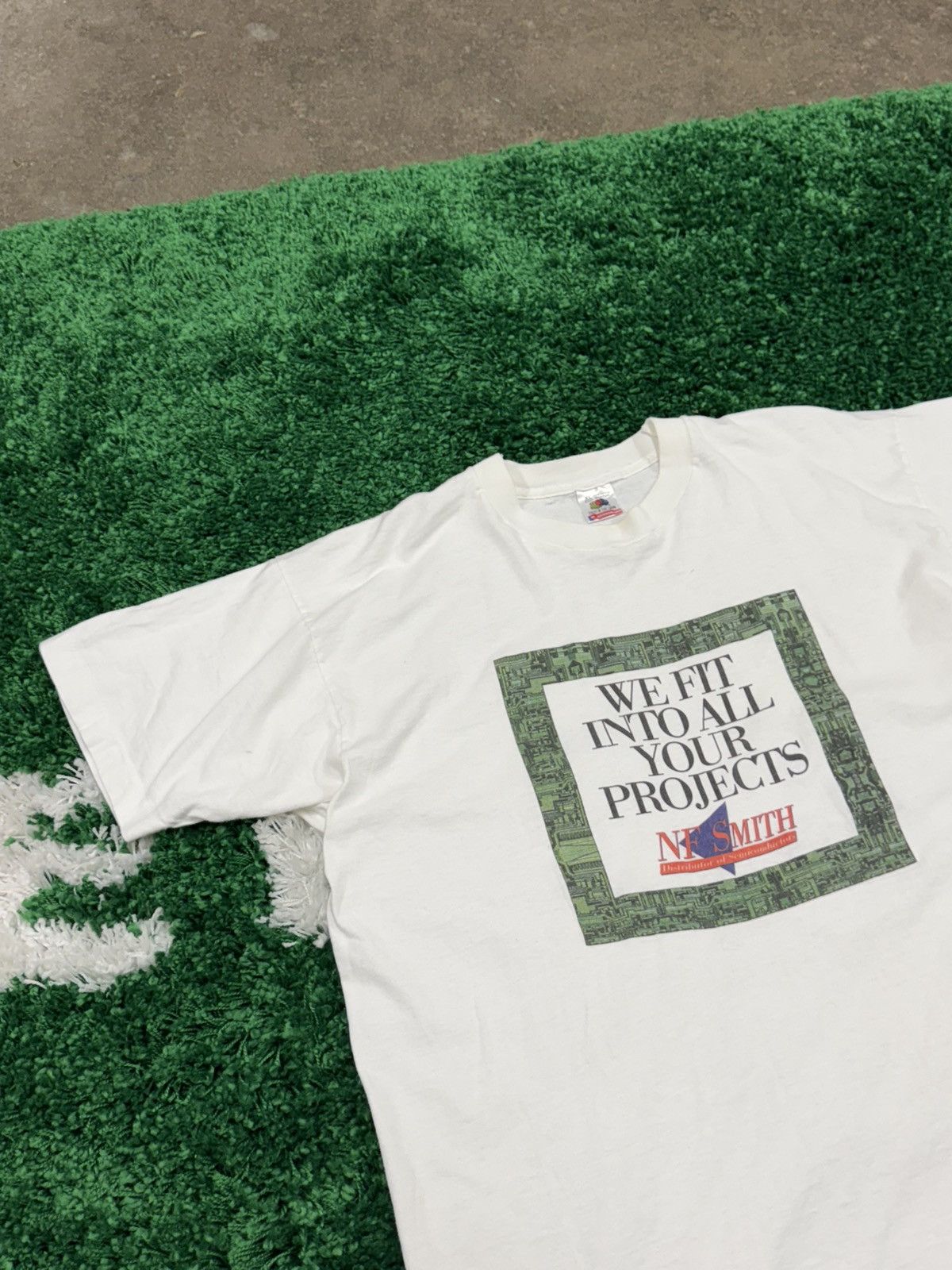 Fruit Of The Loom × Vintage Vintage 90s Computer / Circuit Board Projects Tee White XL Size US XL / EU 56 / 4 - 2 Thumbnail