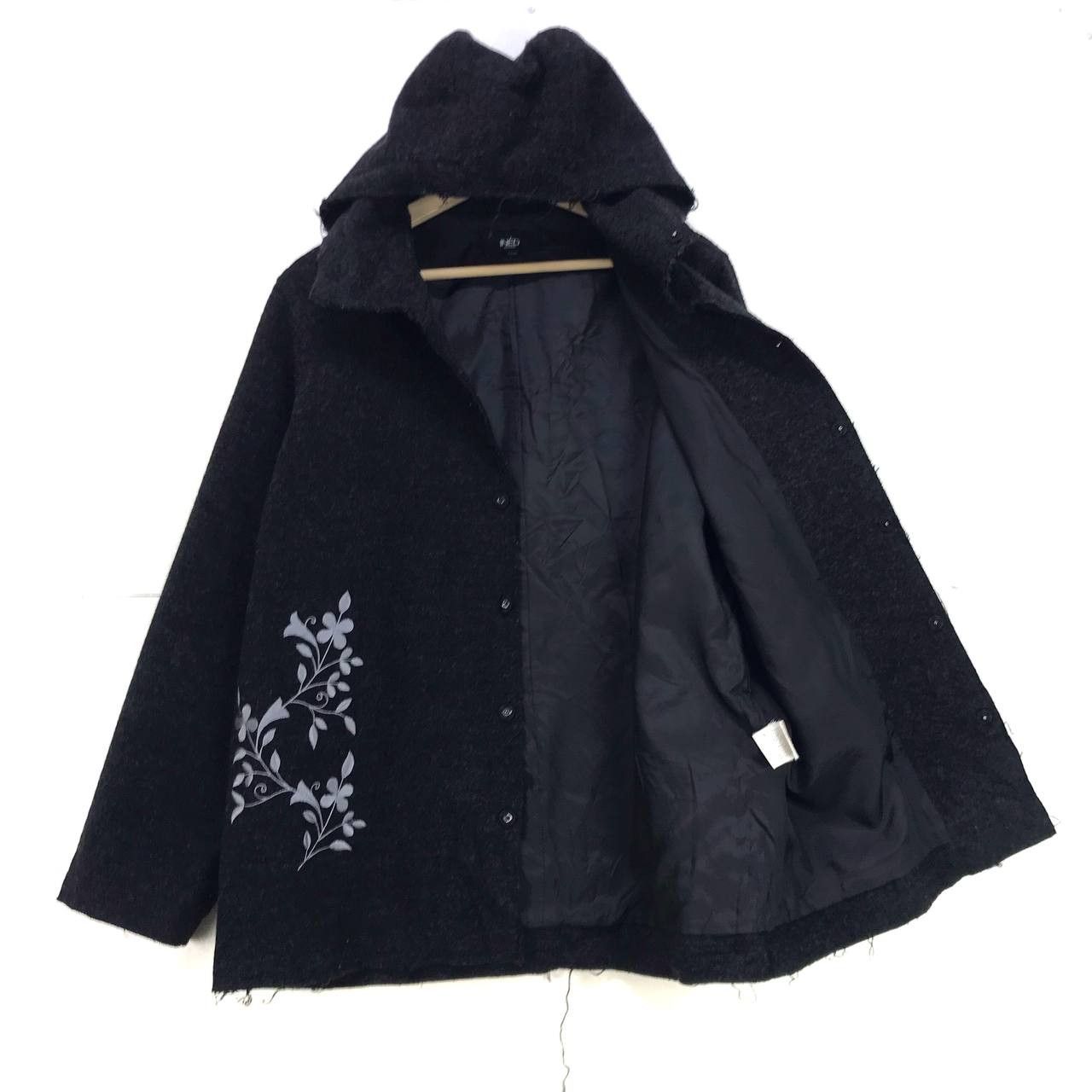 Japanese Brand × Yohji Yamamoto Ined Homme by Yohji Yamamoto Art Flower Distressed Wool Size US S / EU 44-46 / 1 - 10 Thumbnail