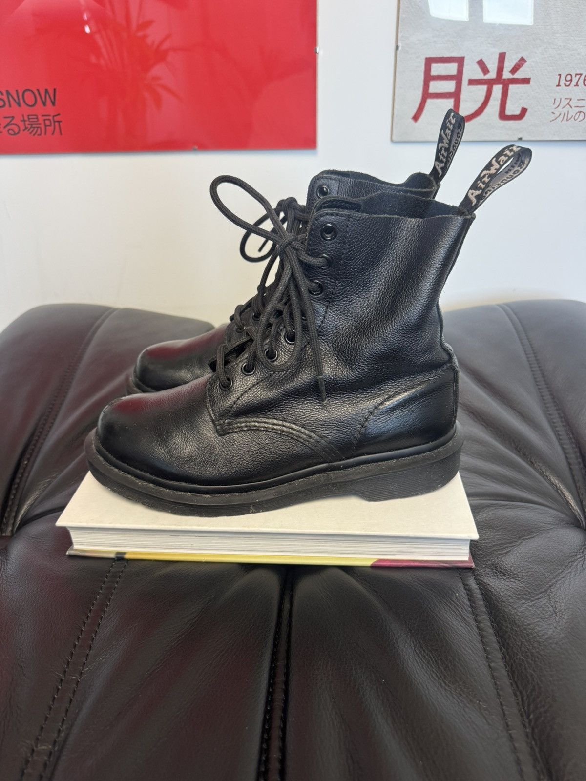 Dr. Martens Dr Martens 1460 Pascal Mono High Top Derby Boots Leather Y2k Size US 6 / IT 36 - 1 Thumbnail
