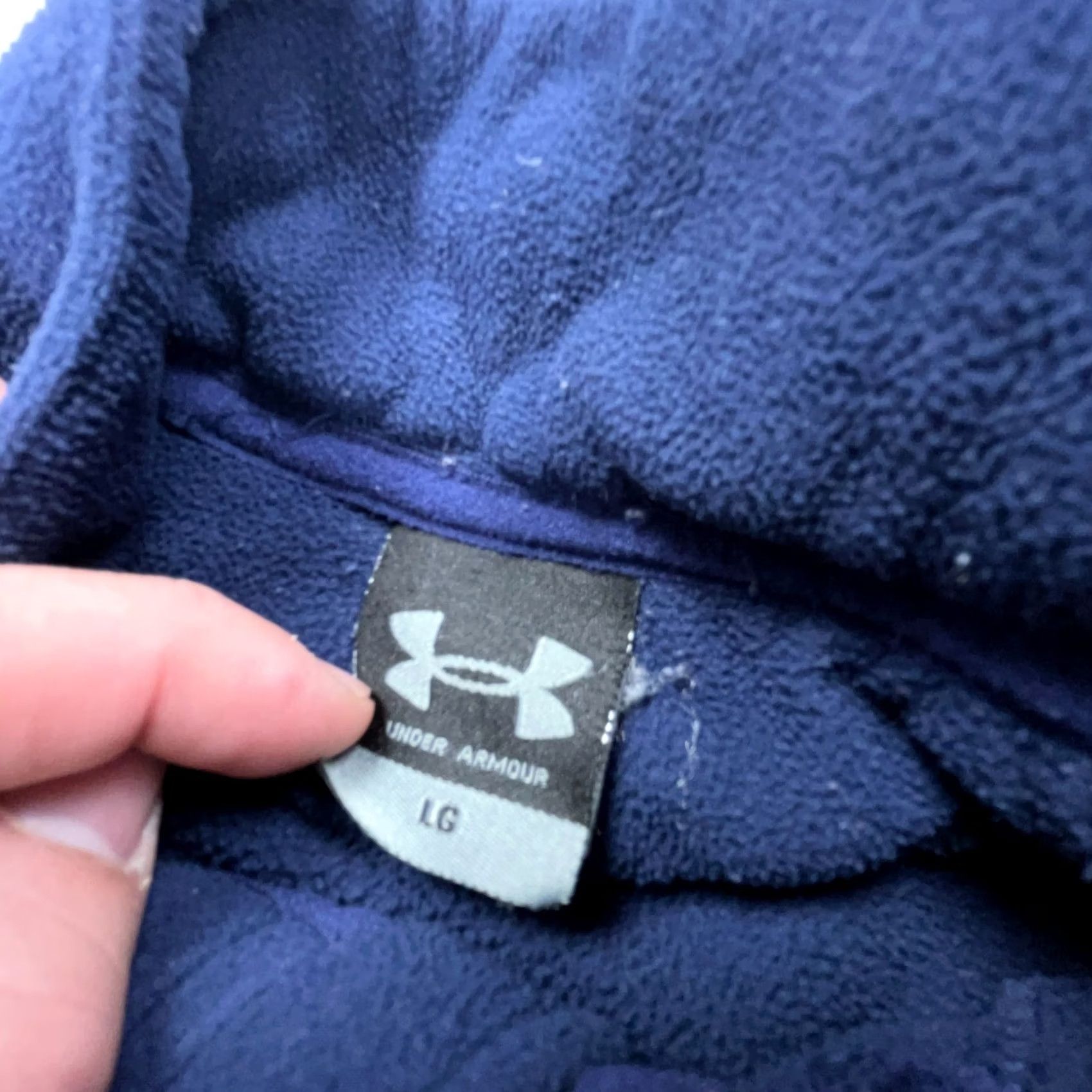 Under Armour Under Armour Sweater Men Large Blue Gray Pullover Half Zip Fleece Sweatshirt Size US L / EU 52-54 / 3 - 5 Thumbnail