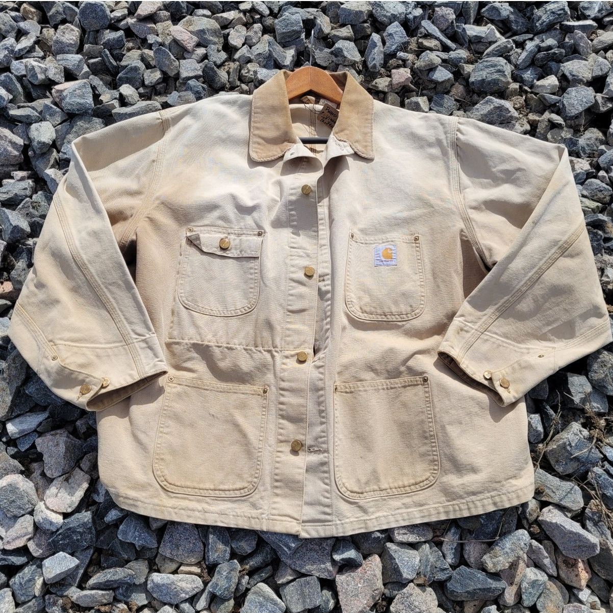 Carhartt × Carhartt Wip × Vintage Vintage Carhartt Chore Barn Coat Corduroy Collar Size US XXL / EU 58 / 5 - 11 Thumbnail