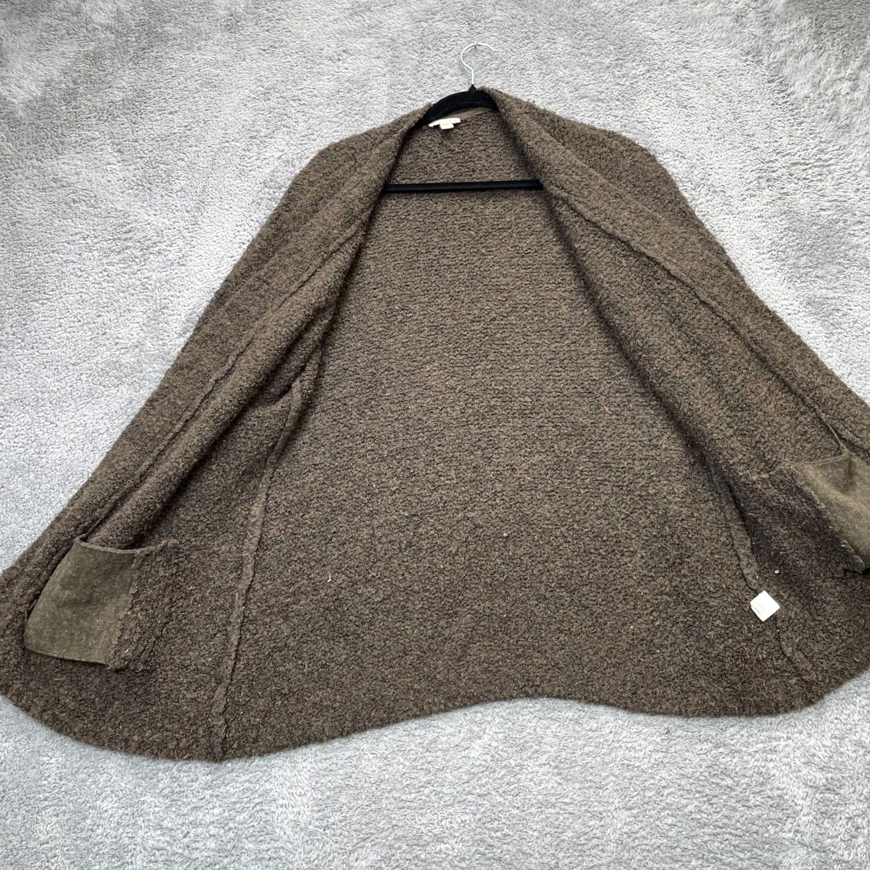 J. Jill J Jill Sweater Cardigan Womens Small Brown Open Front Boucle Wool Blend Size S / US 4 / IT 40 - 3 Thumbnail