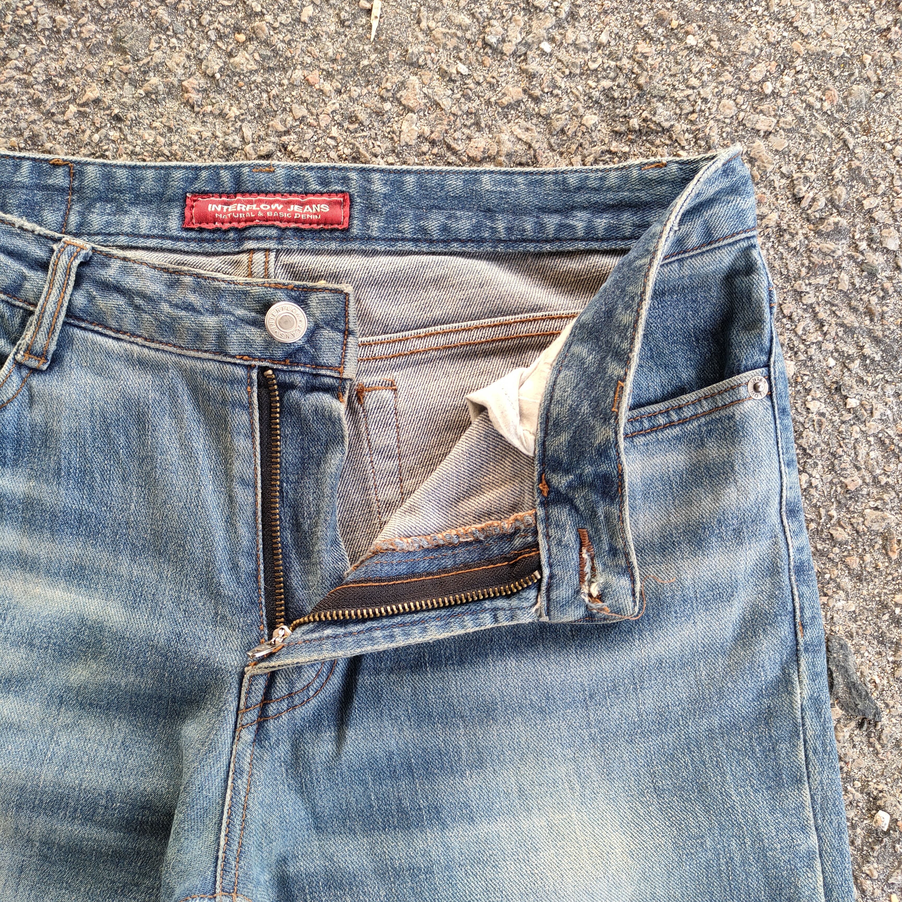 Japanese Brand × Jean × Vintage VINTAGE INTERFLOW FLARE FADED RIPPED JEANS DENIM PANTS Size US 31 - 5 Thumbnail