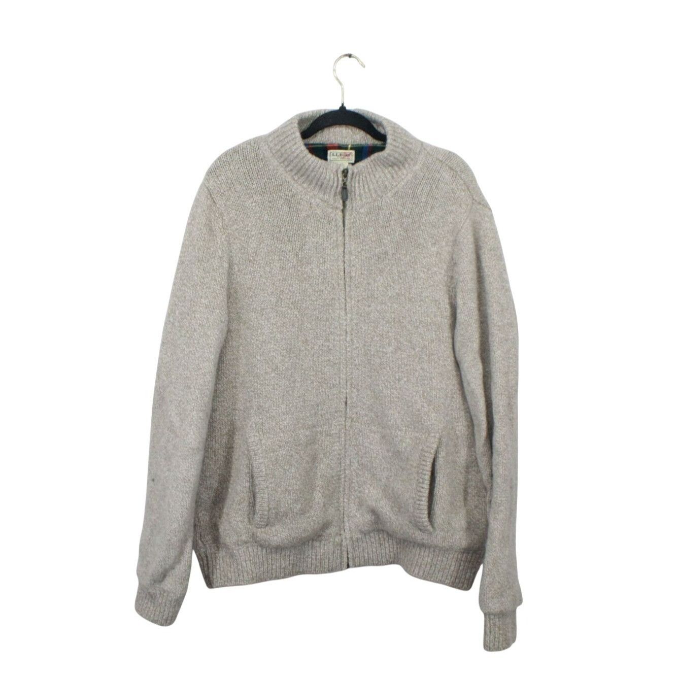 L.L. Bean LL Bean Men's Ragg Wool Sweater Full Zip Flannel Lined Size US XL / EU 56 / 4 - 1 Thumbnail