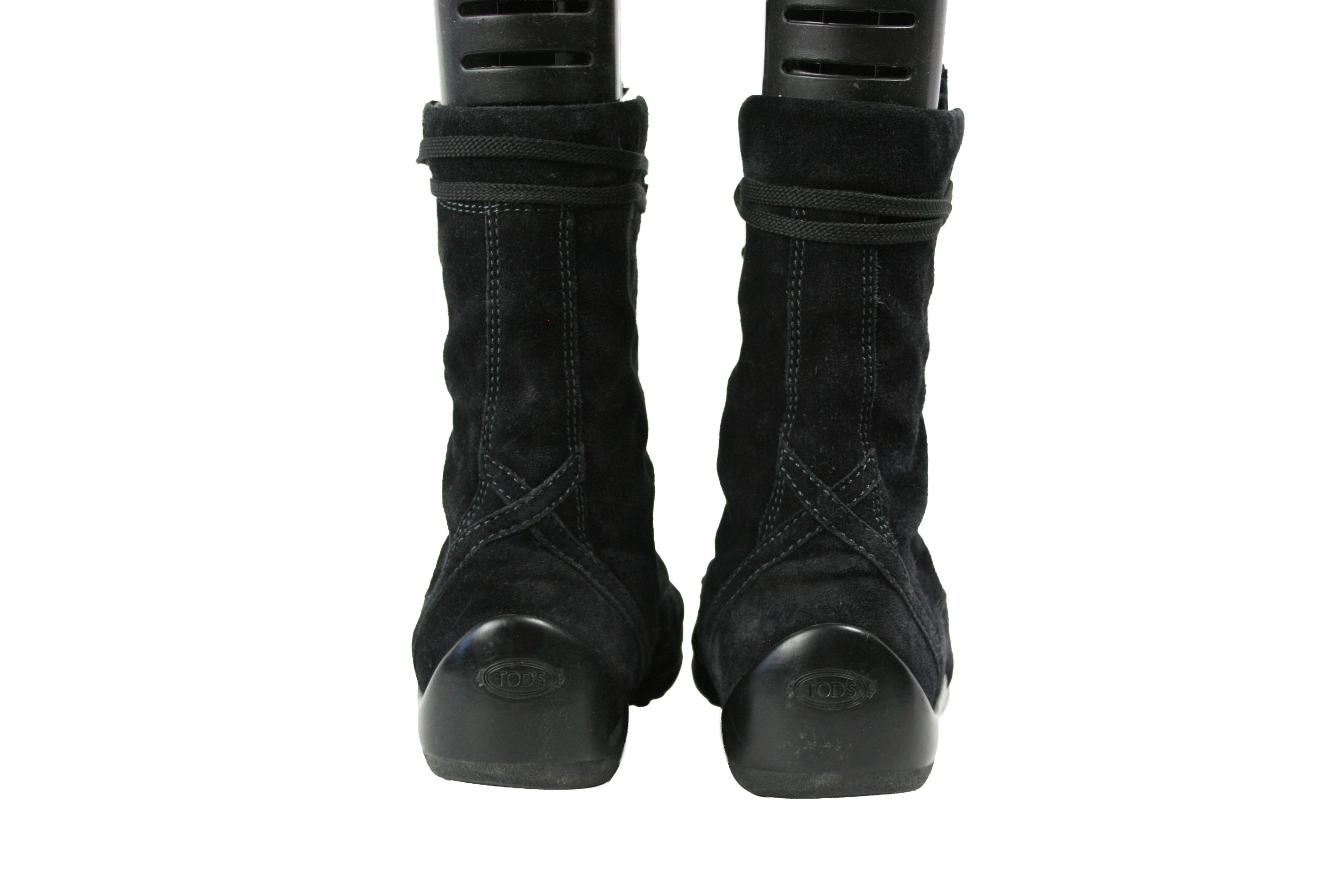 Tod's Boxeur Moto Racing Lace Up Suede Boots Size US 8.5 / IT 38.5 - 9 Thumbnail