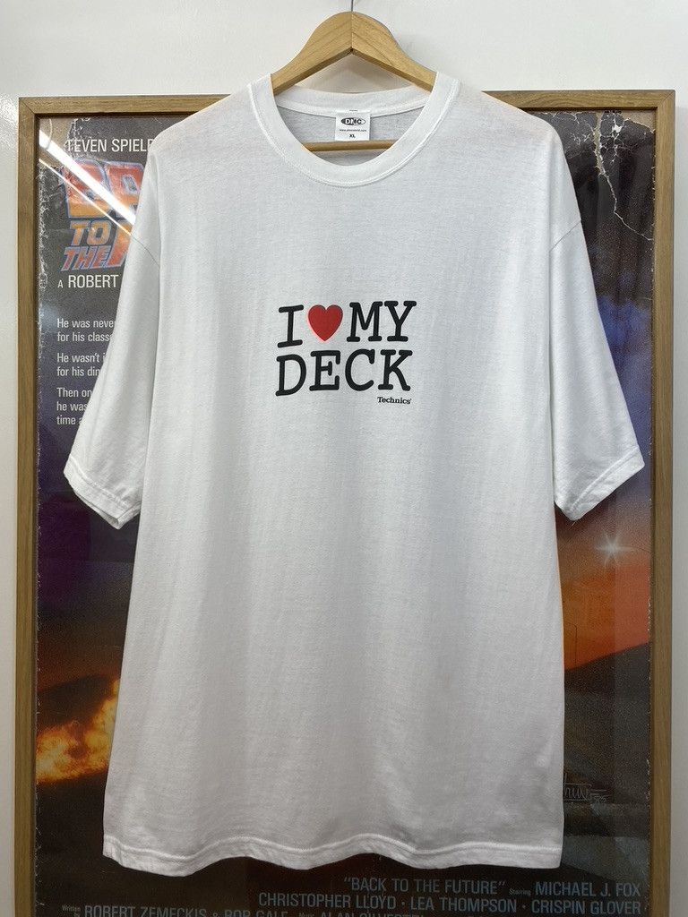 Vintage 00s Vintage DMCWorld I Love My Technics Deck Promo T Shirt Size US XL / EU 56 / 4 - 1 Thumbnail