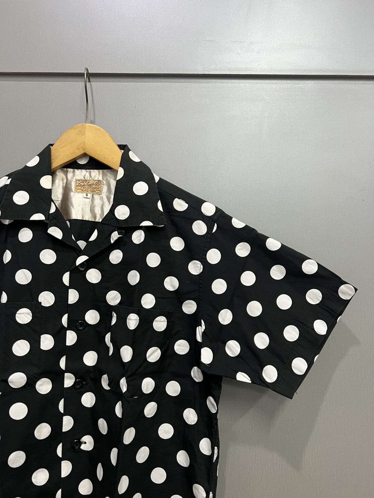 Sugar Cane × Sun Surf × Toyo Enterprises Vintage Style Eyes Polka Dot Open Collar Shirt Size US S / EU 44-46 / 1 - 3 Thumbnail