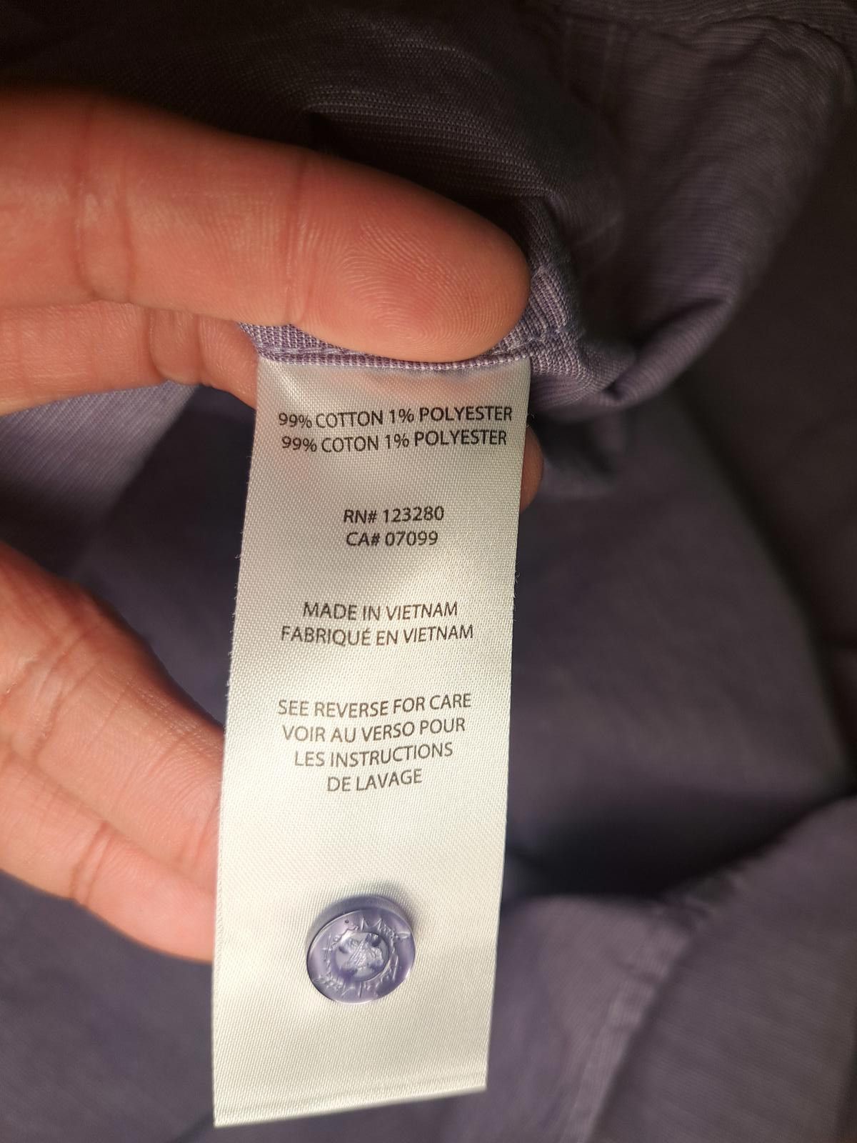 TravisMathew Travis Mathew Button Up Shirt Mens Large Purple Cotton Size US L / EU 52-54 / 3 - 3 Thumbnail