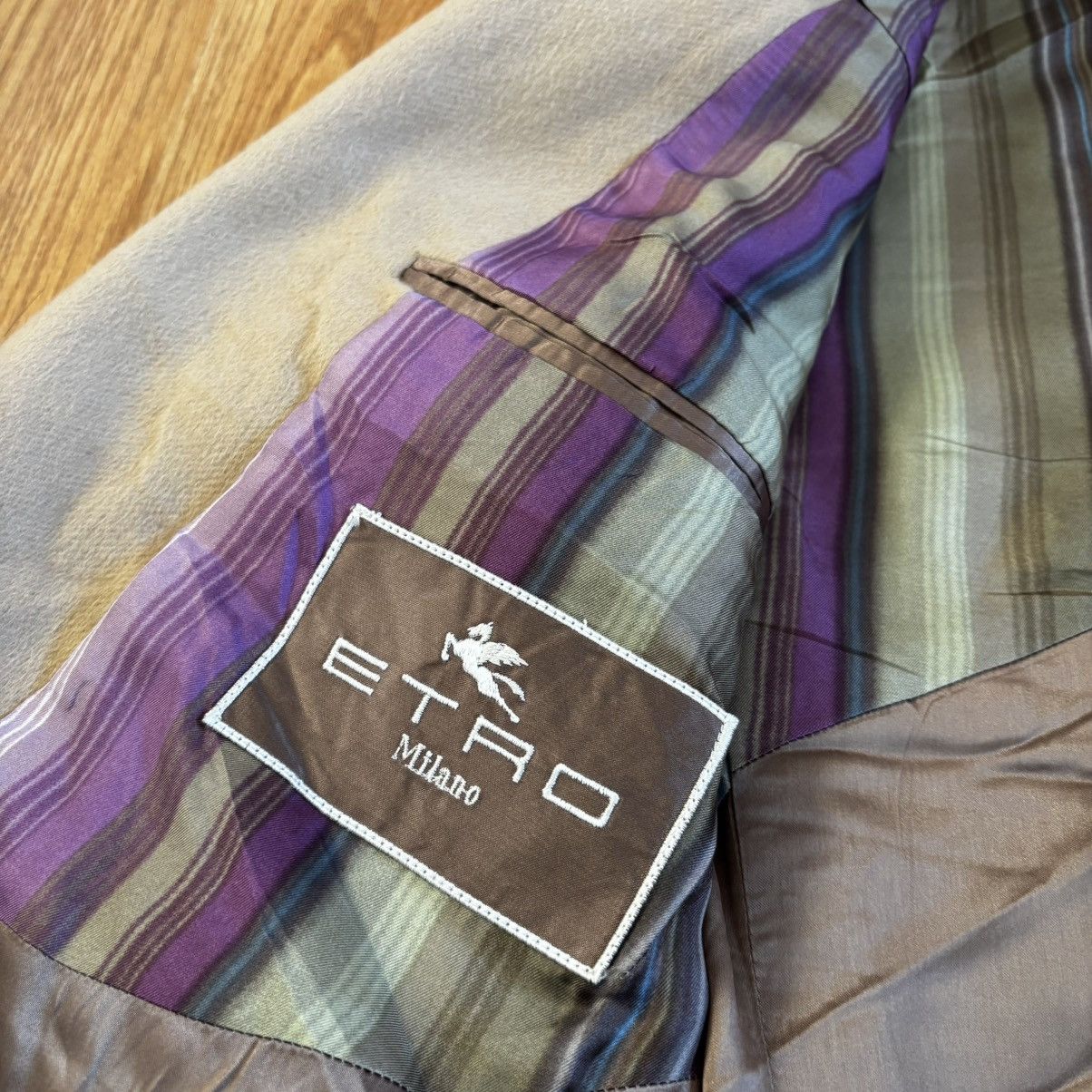 Etro Etro Milano Vintage Beige Wool Coat Size US L / EU 52-54 / 3 - 9 Thumbnail