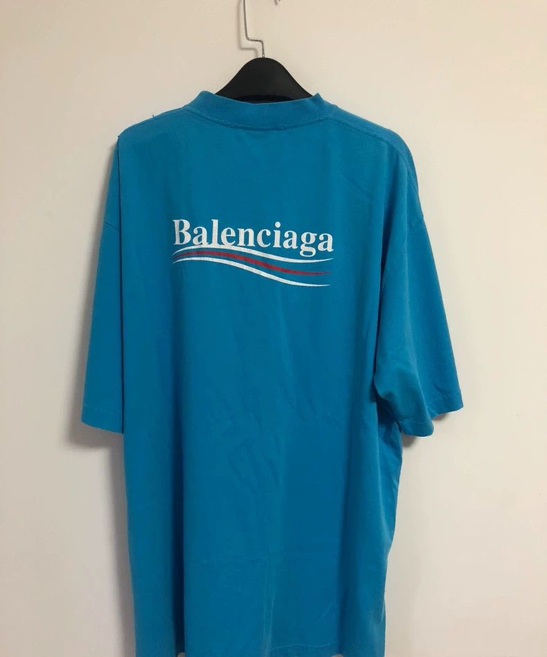 Balenciaga Balenciaga Latest Lake Blue Coke Short-sleeved T-shirt Size US M / EU 48-50 / 2 - 2 Thumbnail