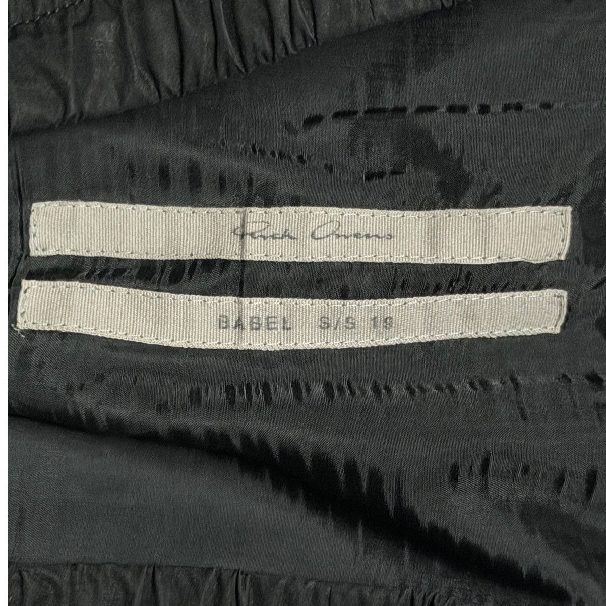 Rick Owens SS19 Babel Dropped Crotch Black Polished Calfskin Pants US 2 Size 26" / US 2 / IT 38 - 2 Thumbnail