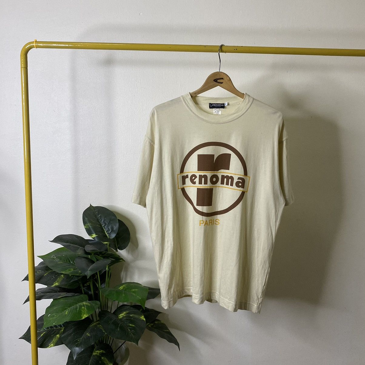 Renoma × Vintage Vintage 1990s Renoma Paris Big Logo T Shirt Size US L / EU 52-54 / 3 - 1 Thumbnail