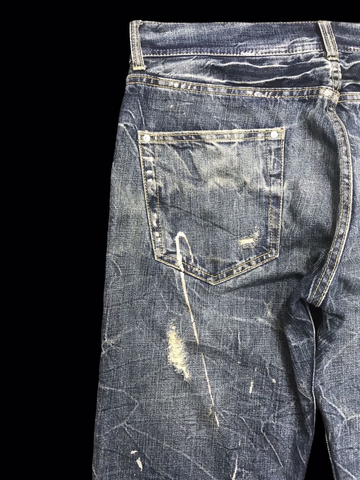 Seditionaries 💥FLARE💥VERY RARE UNBRND PAINT SPLASH DISTRESSED DENIM F307 Size US 34 / EU 50 - 14 Thumbnail