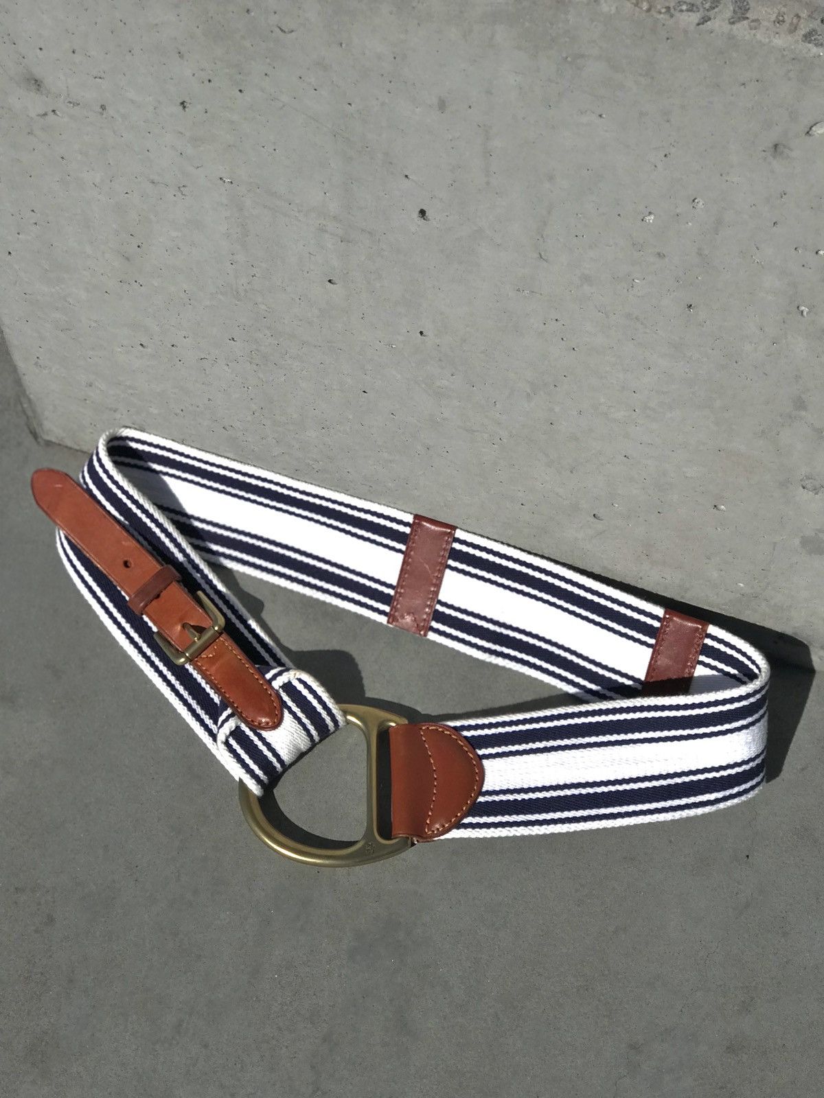 Ralph Lauren Ralph Lauren RL67 Striped Canvas D Ring Belt Nautical Vintag Size ONE SIZE - 13 Thumbnail