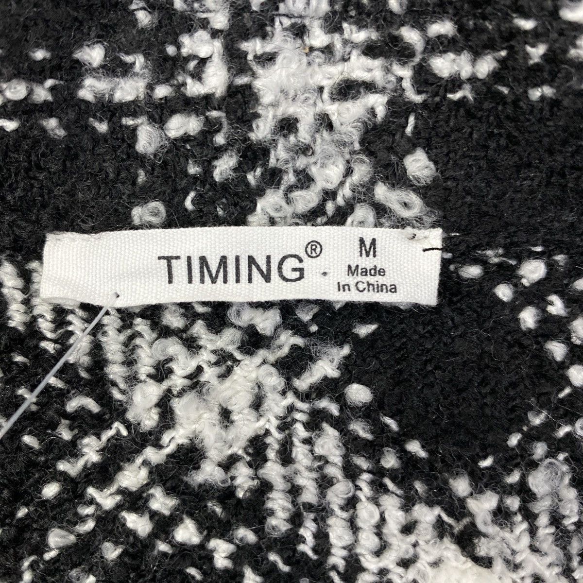 Other TIMING Shirt Jacket Womens Black/White Sz M Plaid Wool NWT Size M / US 6-8 / IT 42-44 - 3 Thumbnail