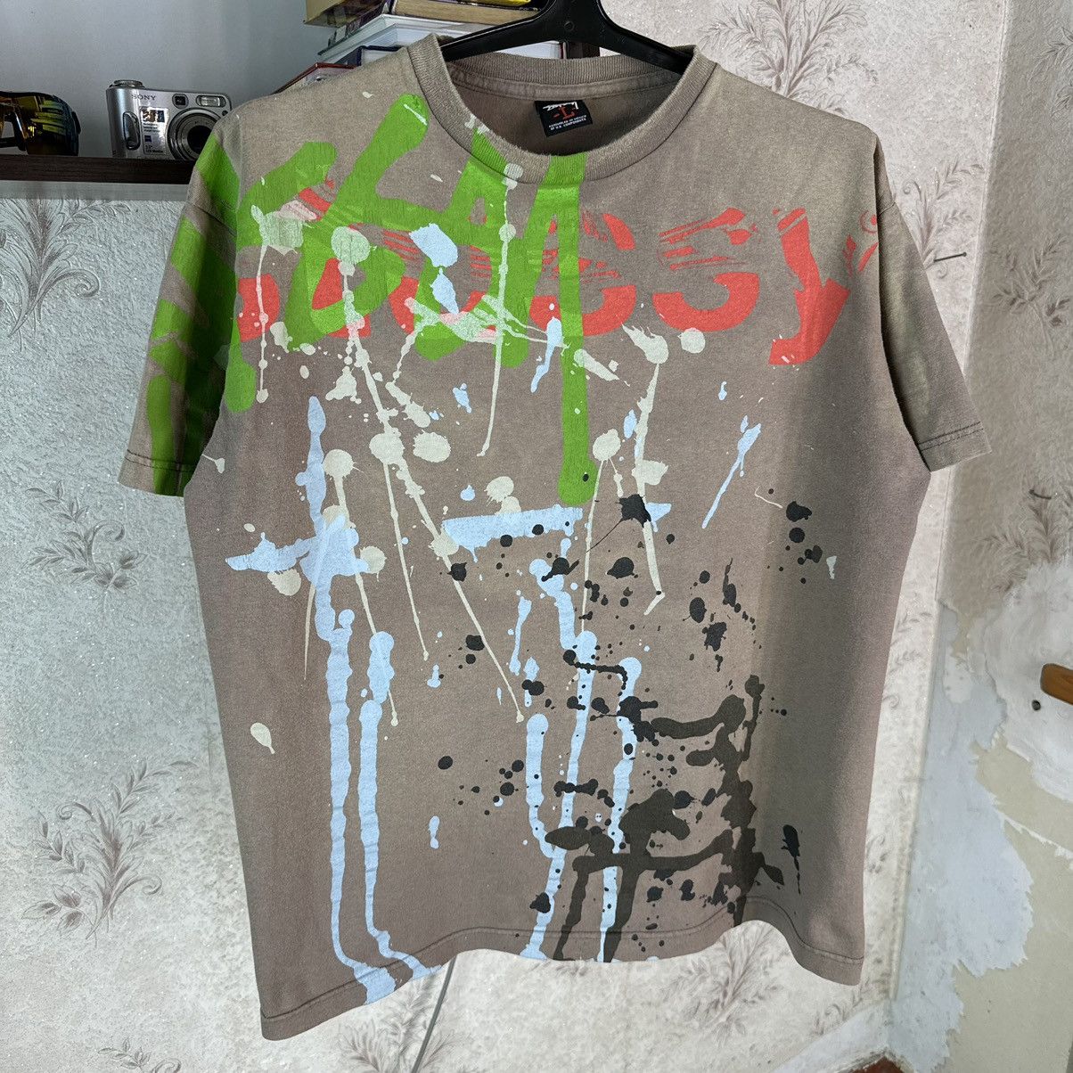 Stussy × Vintage Vintage Stussy T shirt 00s Grafity Beige Streetwear Skate L Size US L / EU 52-54 / 3 - 11 Thumbnail