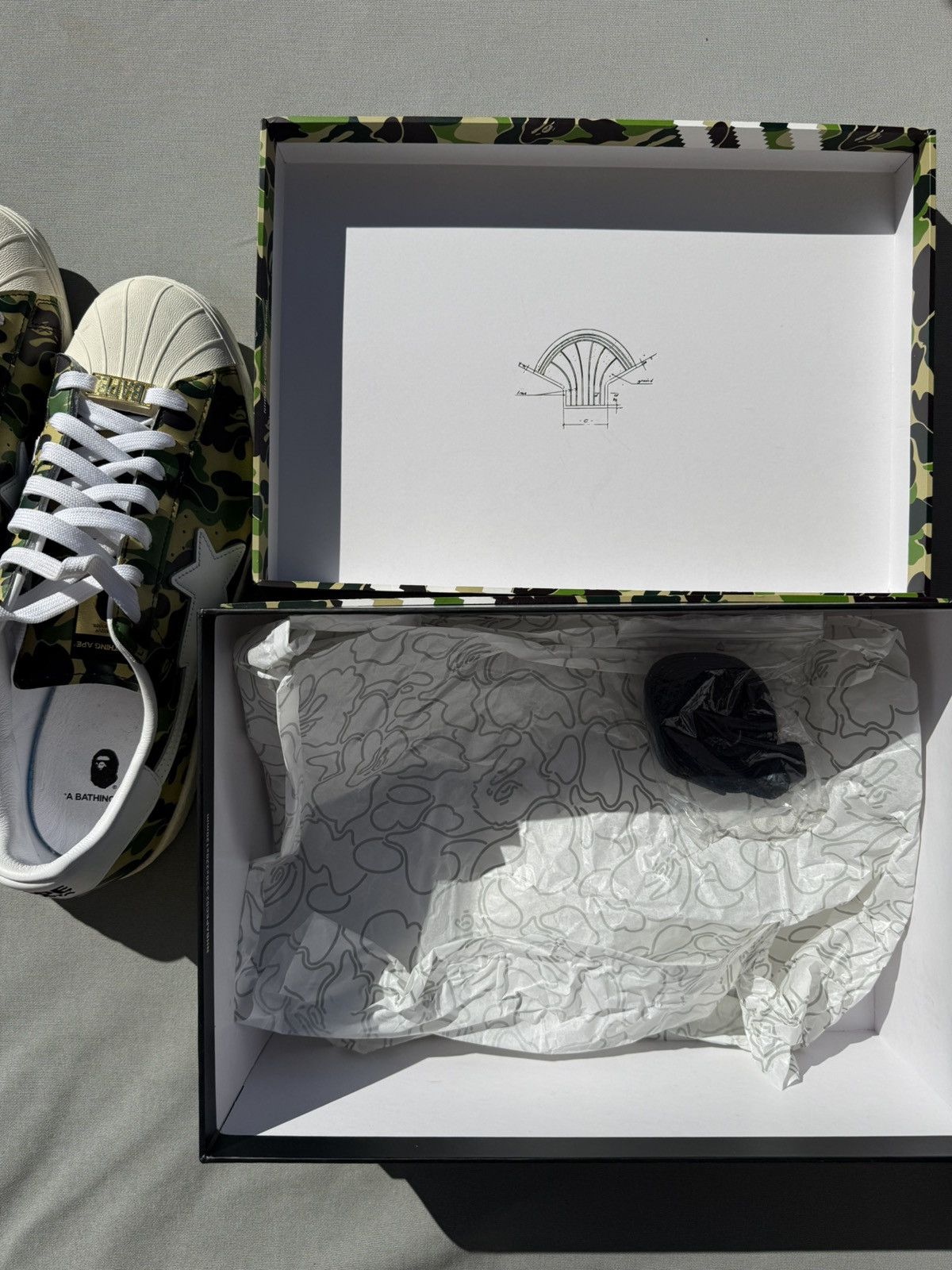 Adidas × Bape Adidas x Bape Superstar | Size EU44.5 US10.5 Size US 10.5 / EU 43-44 - 8 Thumbnail