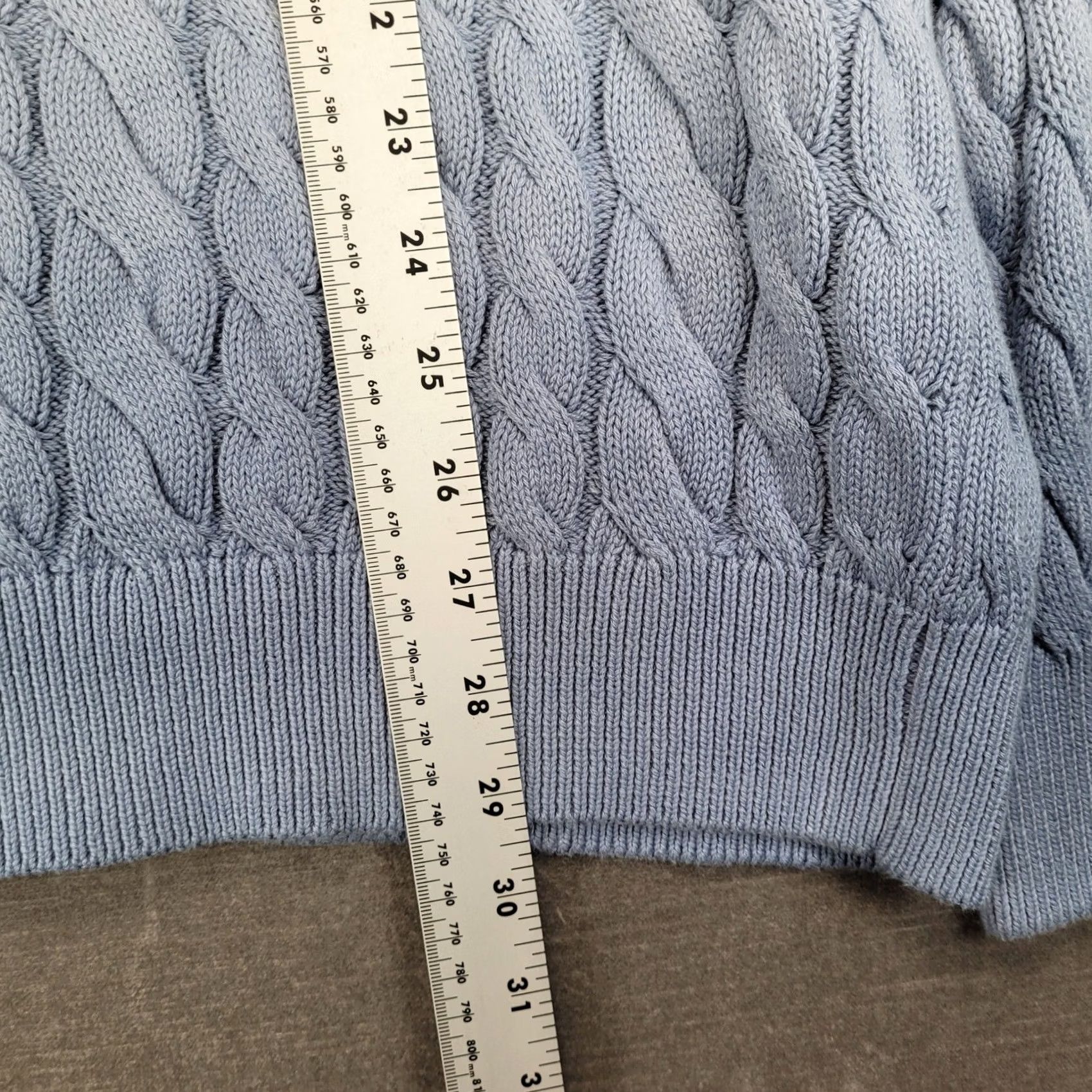 Express Express Mens XL Blue Ombre Cable Knit Crew Neck Sweater New Size US XL / EU 56 / 4 - 5 Thumbnail