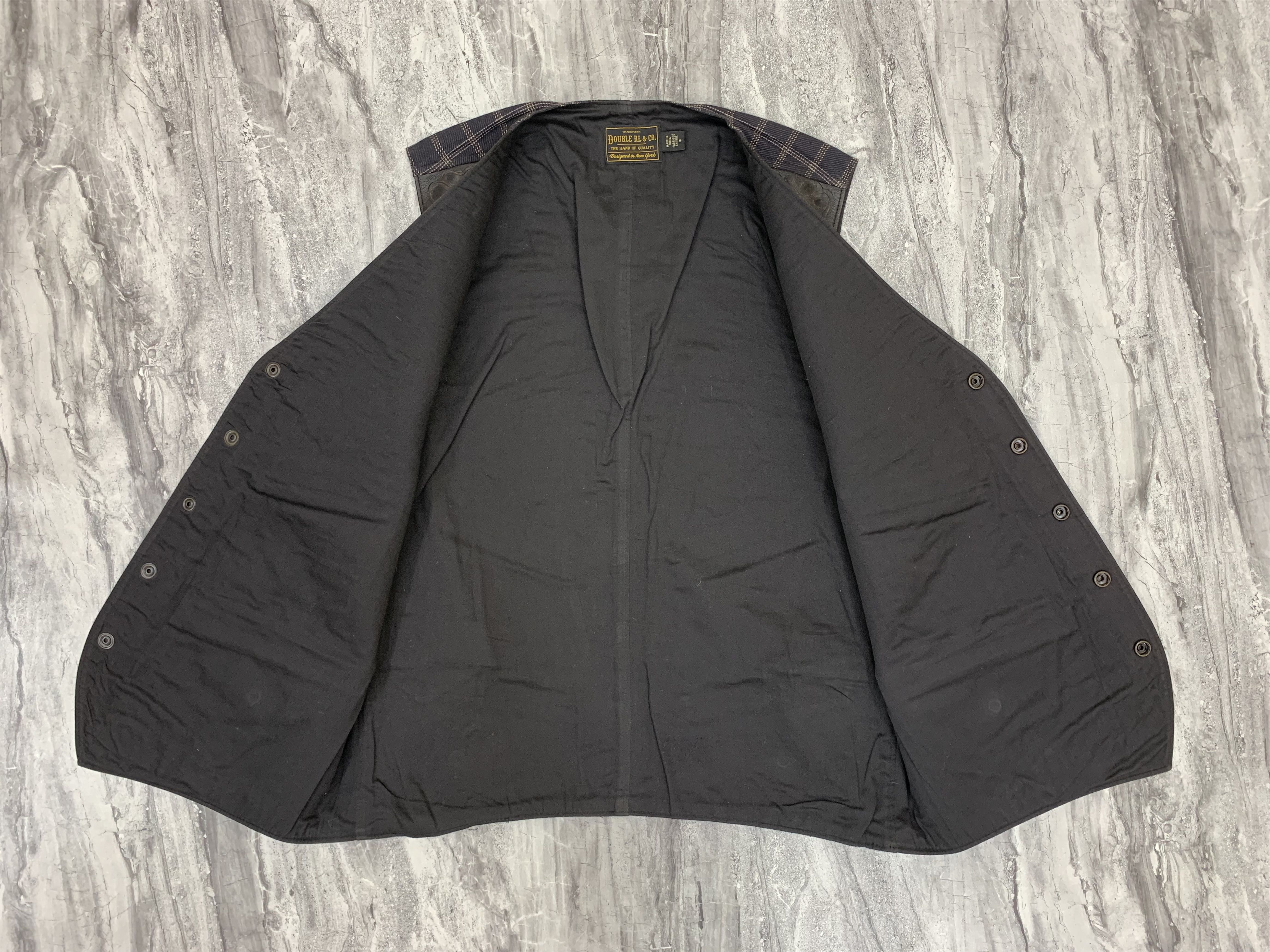 RRL Ralph Lauren × Ralph Lauren × Vintage Double RL Hand Tooled Leather Vest RRL Western Cowboy Gilet Size US M / EU 48-50 / 2 - 8 Thumbnail