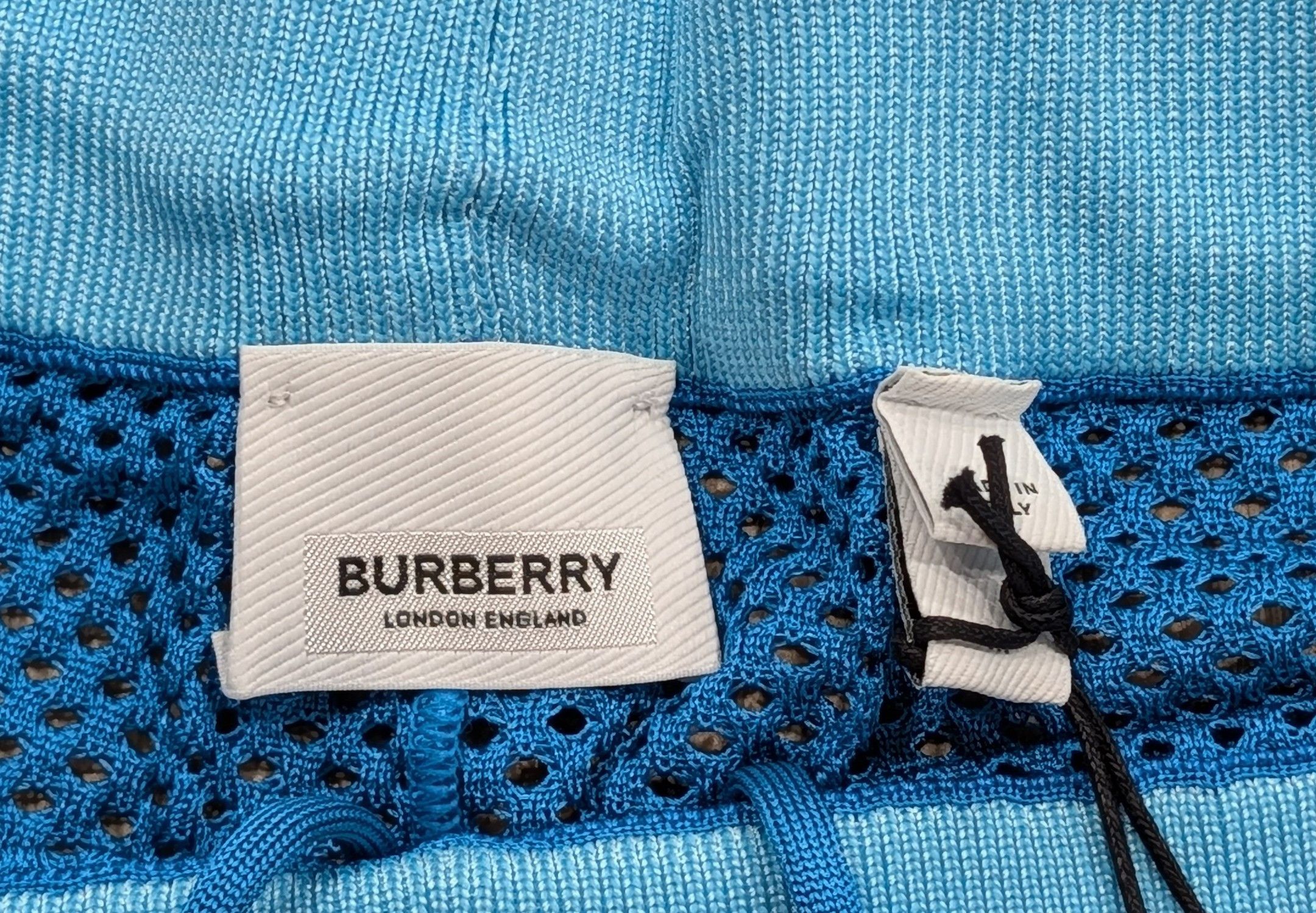 Burberry Burberry "EKD" Mesh Shorts Bright Cerulean Blue Medium Size US 32 / EU 48 - 4 Thumbnail