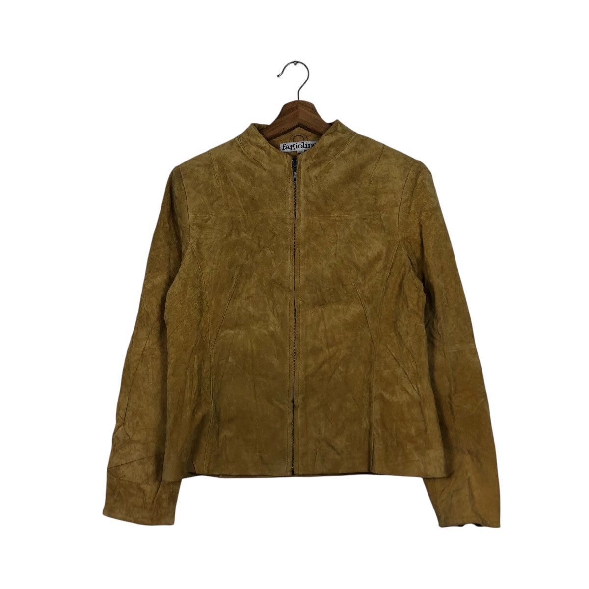 Japanese Brand 📌Cropped Suede Leather Jacket Fagiolino Issey Miyake Size US M / EU 48-50 / 2 - 2 Thumbnail