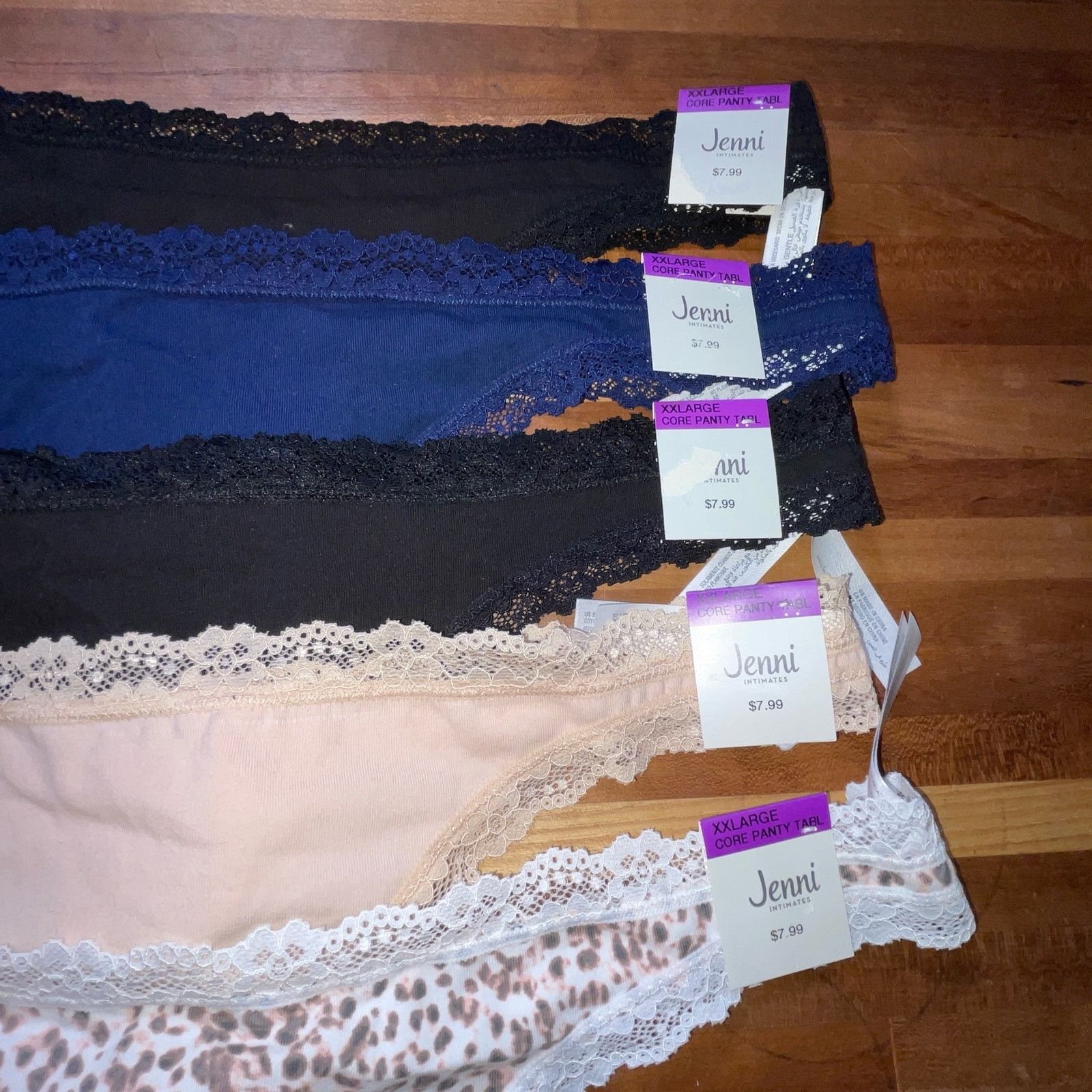 Other Jenni Women's Lace-Trim Thong set of 5 Size ONE SIZE - 2 Thumbnail