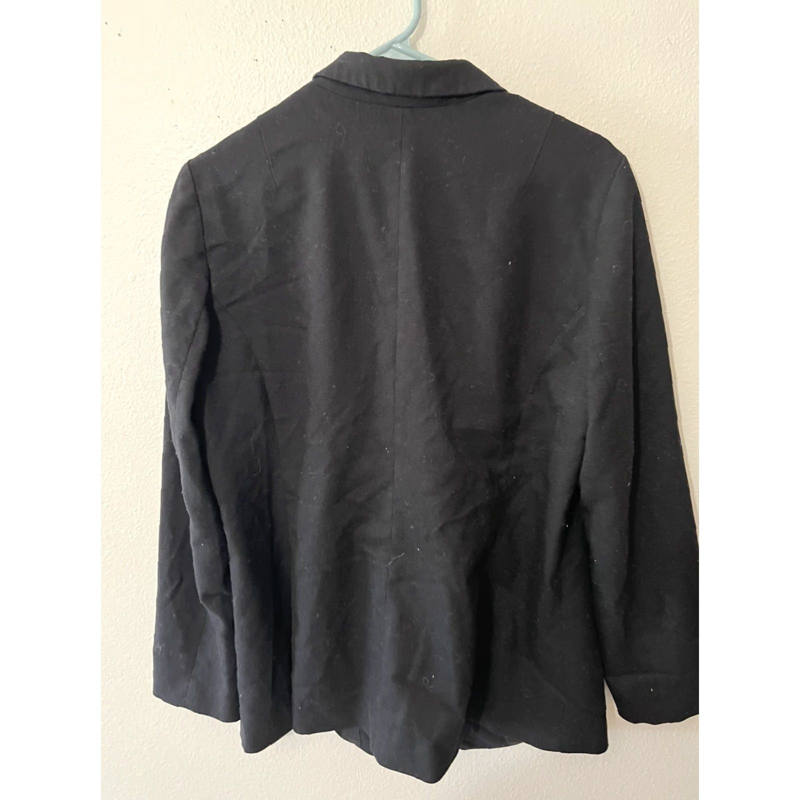 White House Black Market WHITE HOUSE BLACK MARKET Jacket 12 Black Open Front Collared Long Sleeves Size XL / US 12-14 / IT 48-50 - 3 Thumbnail