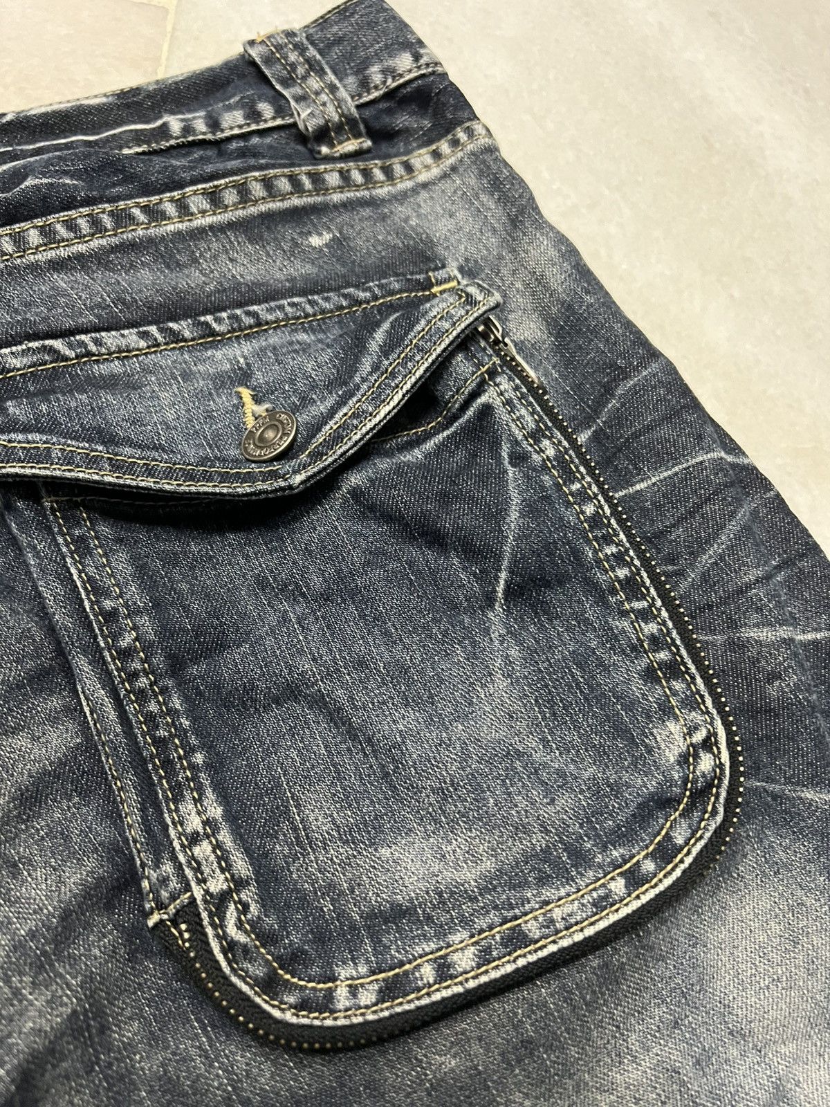 If Six Was Nine × PPFM × Seditionaries 🌈Insane Pocket PPFM Curved Multipocket Punk Jean Size US 35 - 16 Thumbnail