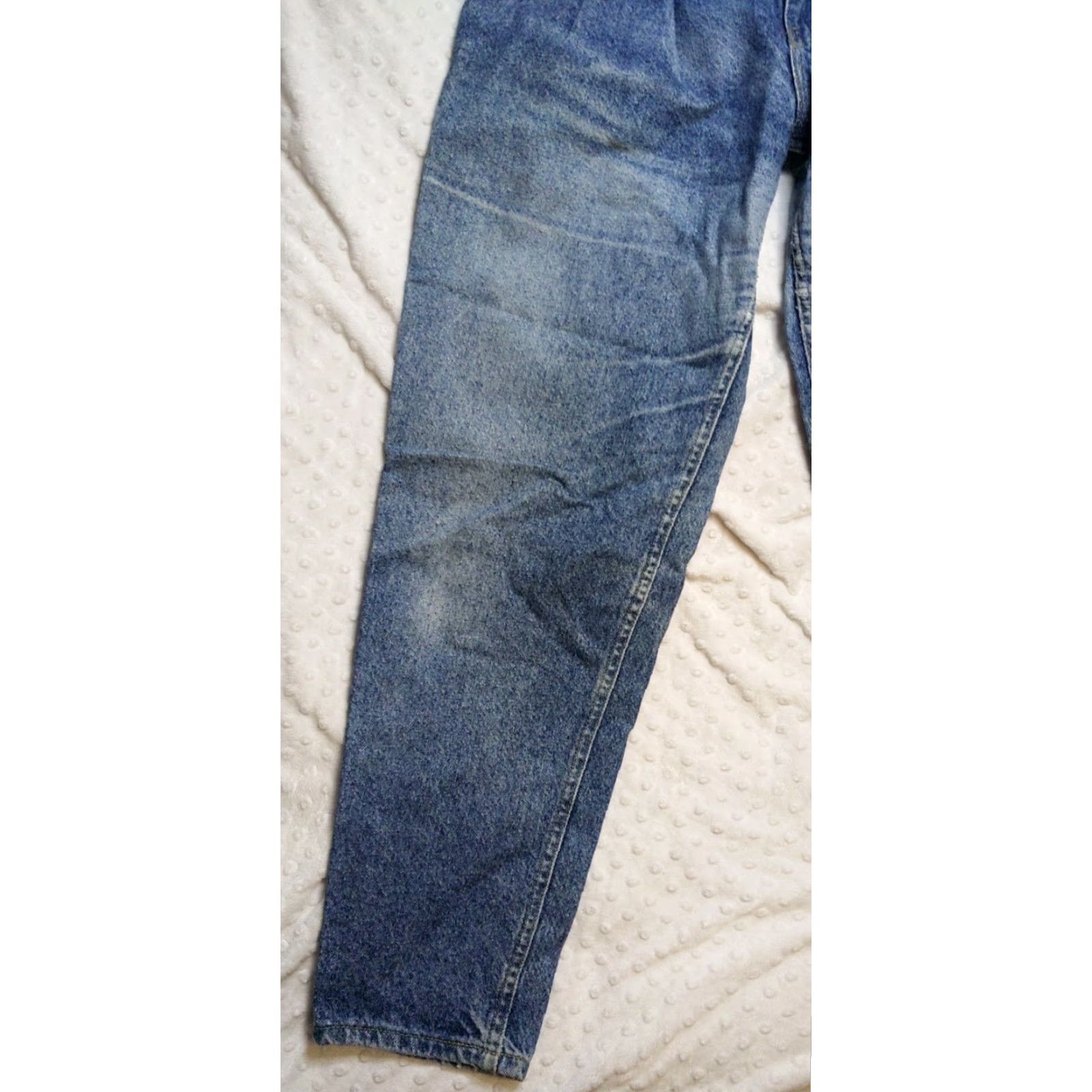 Lee VINTAGE Lee Jeans Stone Washed 18 Medium Womens 28x31 Denim Grunge Made in USA 1980s Size 40" / US 18 - 3 Thumbnail